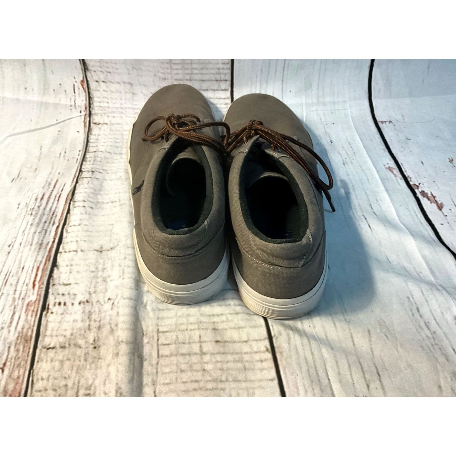 Ralph Lauren Polo Ralph Lauren Keaton Canvas Lace Up Pony Sneaker Mens 11.5 D Beige Casual Shoes Sneaker Men Size US L / EU 52-54 / 3 - 2 Thumbnail