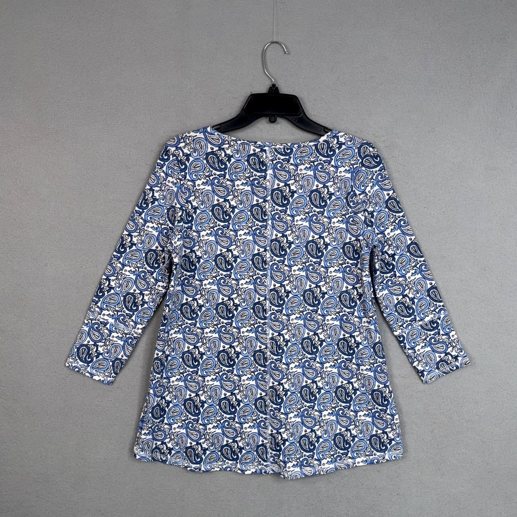 Habitat Escape by Habitat Clothes Shirt Womens XS Blue Paisley Scoop Neck Tunic Top Size XS / US 0-2 / IT 36-38 - 6 Thumbnail