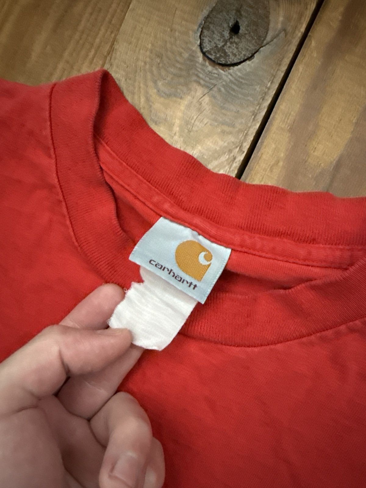 Carhartt Vintage 90s Carhartt Red Long Sleeve Shirt Size US XL / EU 56 / 4 - 2 Thumbnail