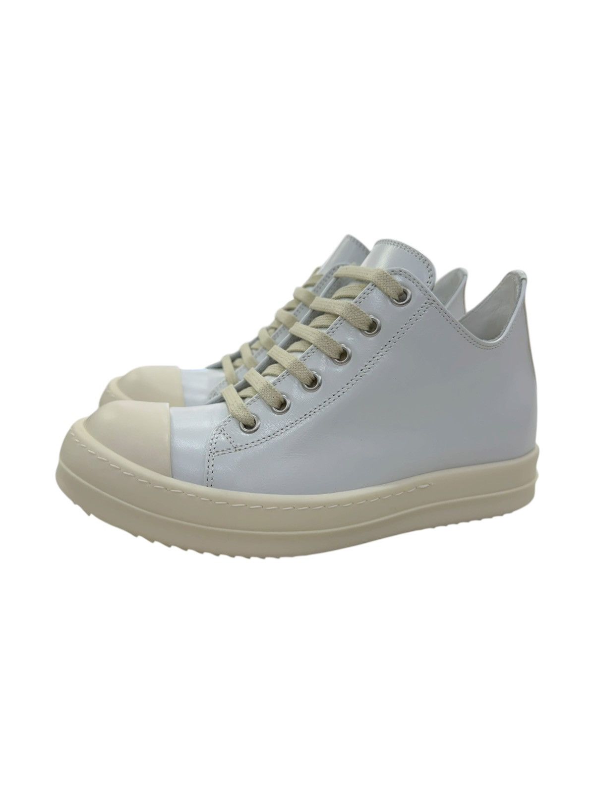 Rick Owens Rick Owens Low Top Hollywood Ramones White Chalk Milk Size US 6 / IT 36 - 2 Thumbnail