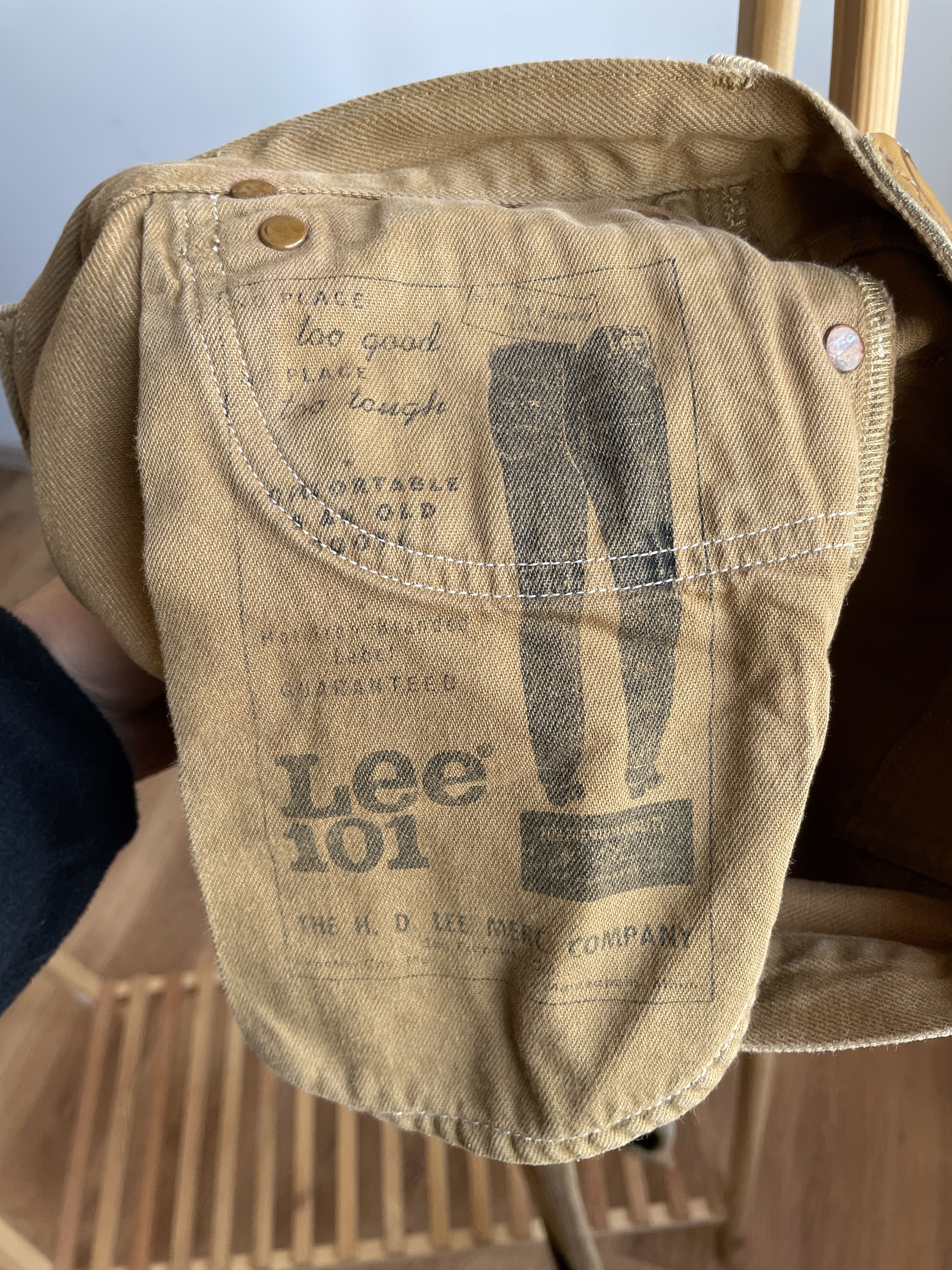 Lee Lee 101 Slim Brown Selvedge Denim Size 30x34 Size US 30 / EU 46 - 11 Thumbnail