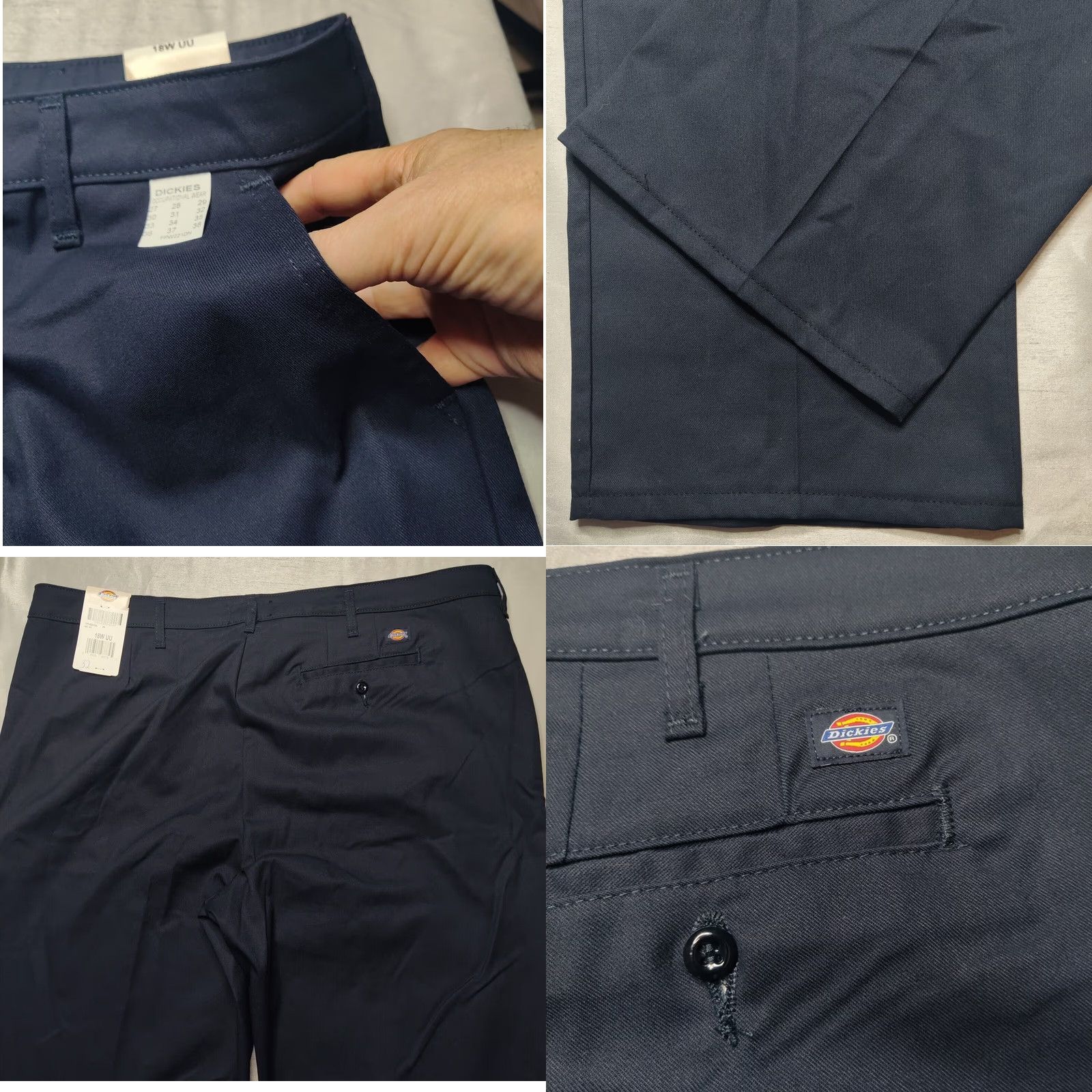 Dickies DICKIES Occupational Wear Women Plus 18W Chino Pants Blue 32" Inseam NEW Size 40" / US 18 - 8 Thumbnail