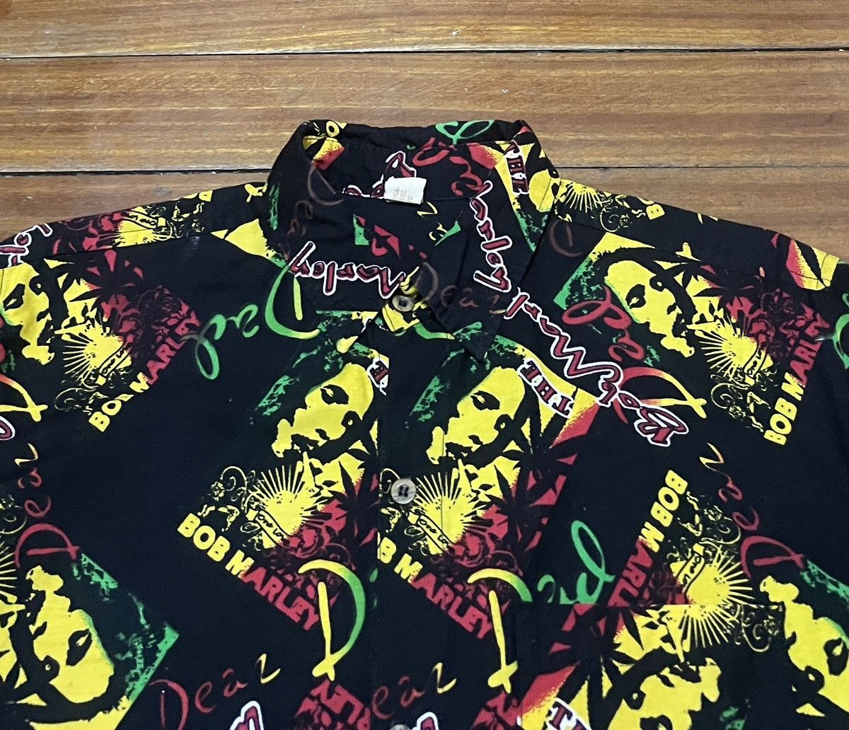 Band Tees Very Rare Vintage Singer Bob Marley Full Print Shirt 1990s Size US XL / EU 56 / 4 - 3 Thumbnail