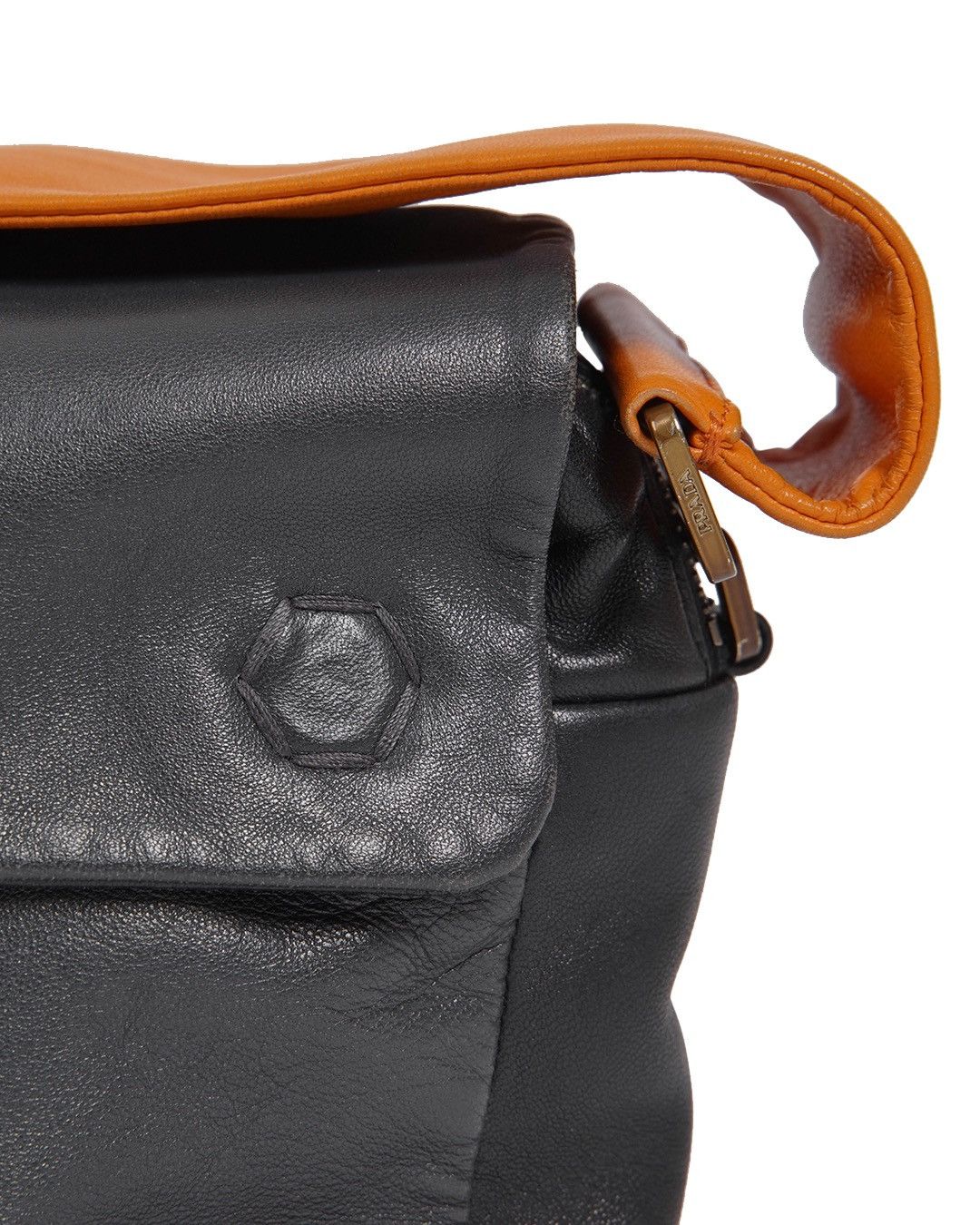 Prada Prada S/S2001 Leather Bag in Black/Orange Size ONE SIZE - 4 Thumbnail