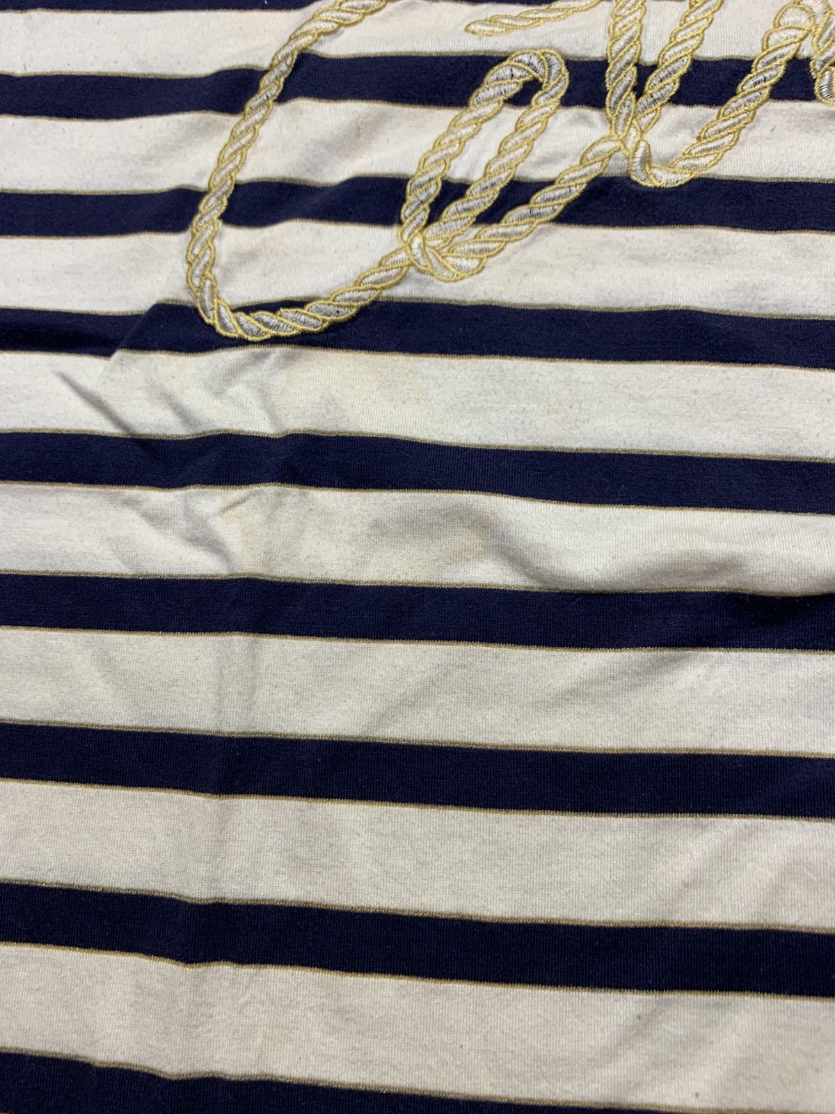 Celine 🐍 Vintage Celine Paris - Striped Embroidered Tshirt Size M / US 6-8 / IT 42-44 - 3 Thumbnail