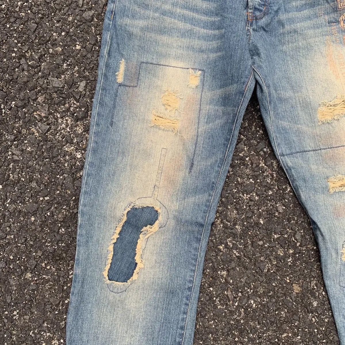 Gotcha Vintage Gotcha Jeans Patchwork VERY RARE Rugged Denim Pants Size US 31 - 5 Thumbnail