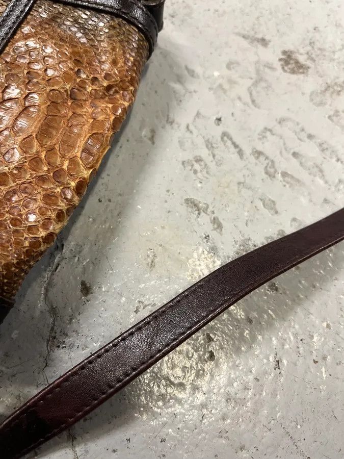 Fendi Fendi Brown Python Skin Leather Shoulder Bag Size ONE SIZE - 7 Thumbnail