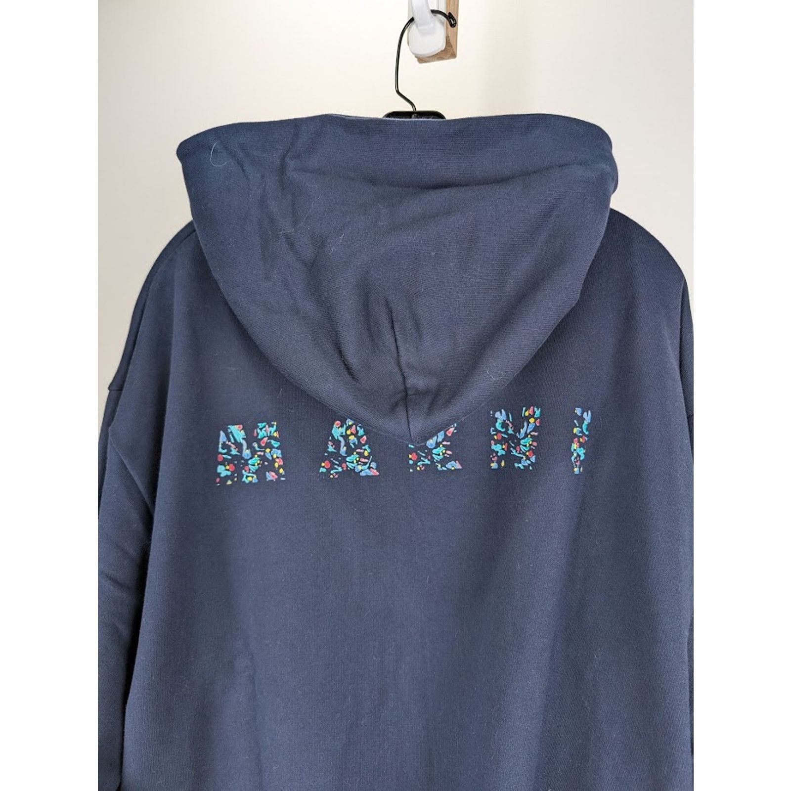 Marni o1rshd1 Floral Logo Loopback Organic Cotton Jersey Hoodie Size US M / EU 48-50 / 2 - 13 Thumbnail