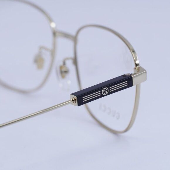 Gucci 🕶️ New Gucci GG1312O 002 Gold Eyeglasses 57mm Size ONE SIZE - 10 Thumbnail