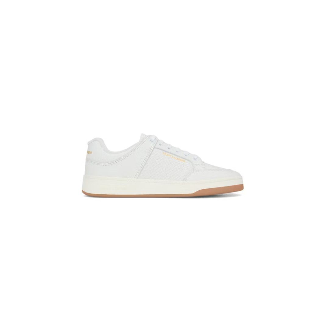 Saint Laurent Paris oc11z1125 SL/61 Sneakers in Perforated Leather in White Size US 10 / EU 43 - 2 Thumbnail