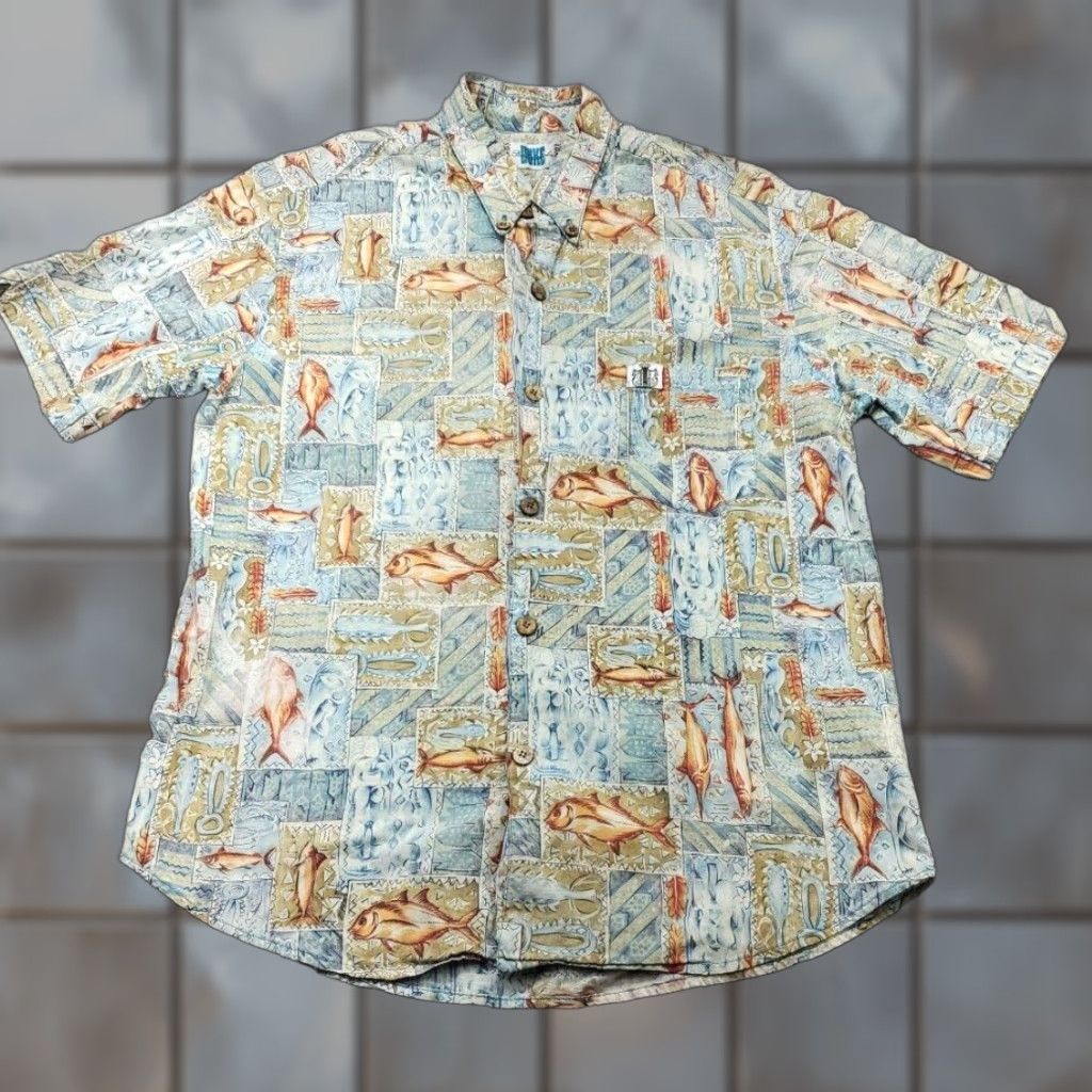 Vintage VINTAGE Duke Kahanamoku Hawaiian Shirt Mens XL Swordfish Surf USA Kahala Size US XL / EU 56 / 4 - 1 Thumbnail