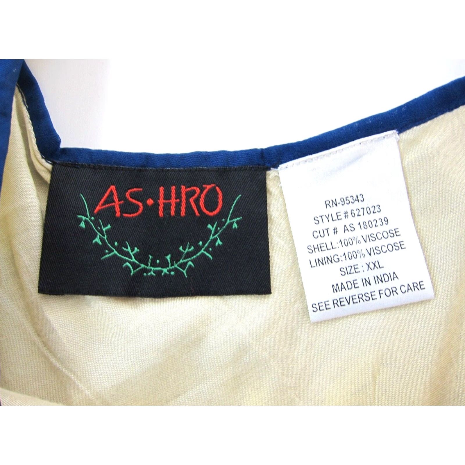 Vintage Ashro Blouse Tank Womens XXL Red Geometric Sheer Lined 100% Rayon Sleeveless Round Neck Spaghetti Strap Size XXL / US 16-18 / IT 52-54 - 3 Thumbnail