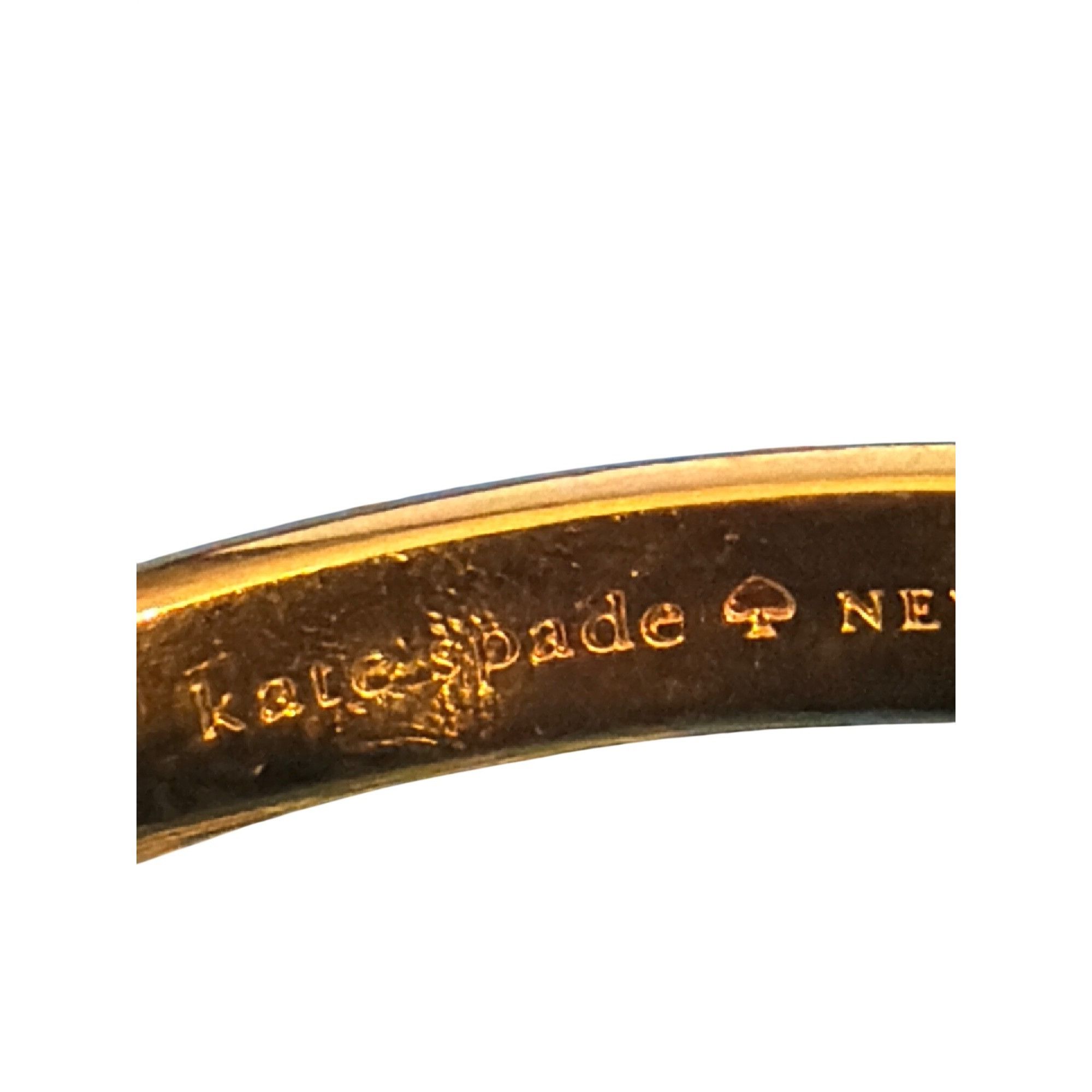 Kate Spade Kate Spade New York Tickled Pink Gold Tone Enamel Bangle Bra Size ONE SIZE - 3 Thumbnail