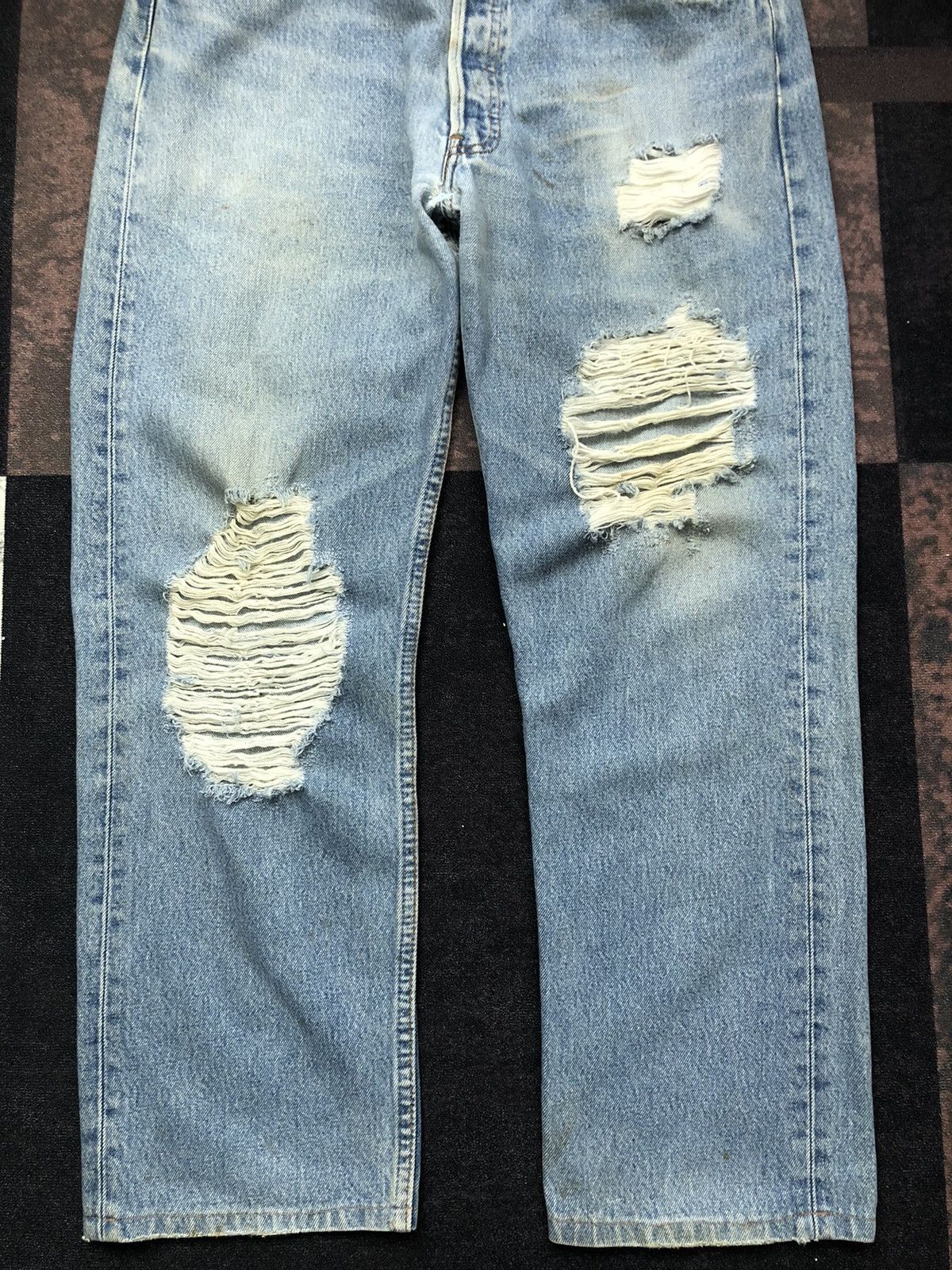 Levi's Vintage Levi's 501 Ripped/Distressed Baggy Jeans Size US 34 / EU 50 - 6 Thumbnail