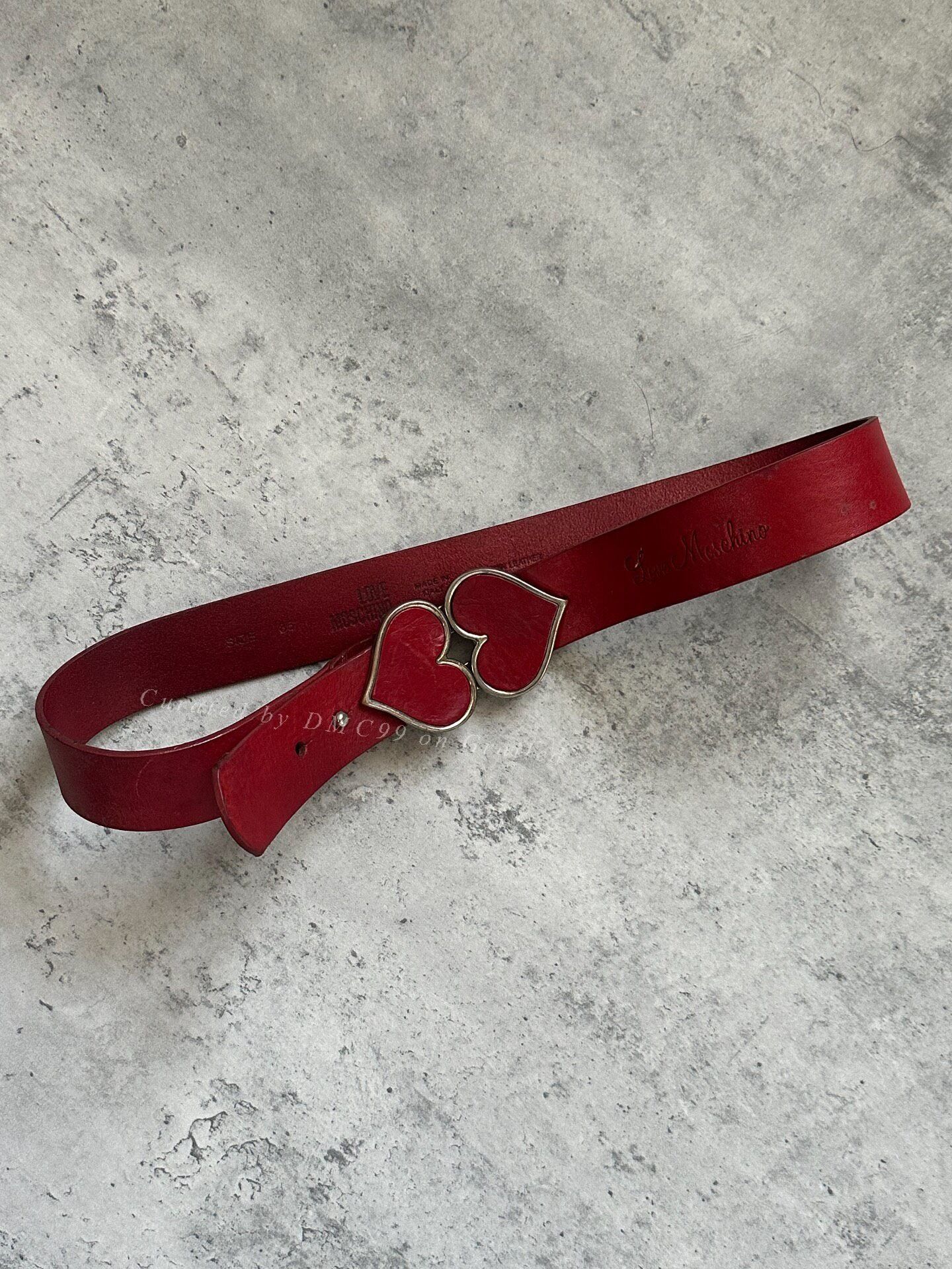 Moschino Moschino Double Heart Structure Belt Size ONE SIZE - 1 Thumbnail