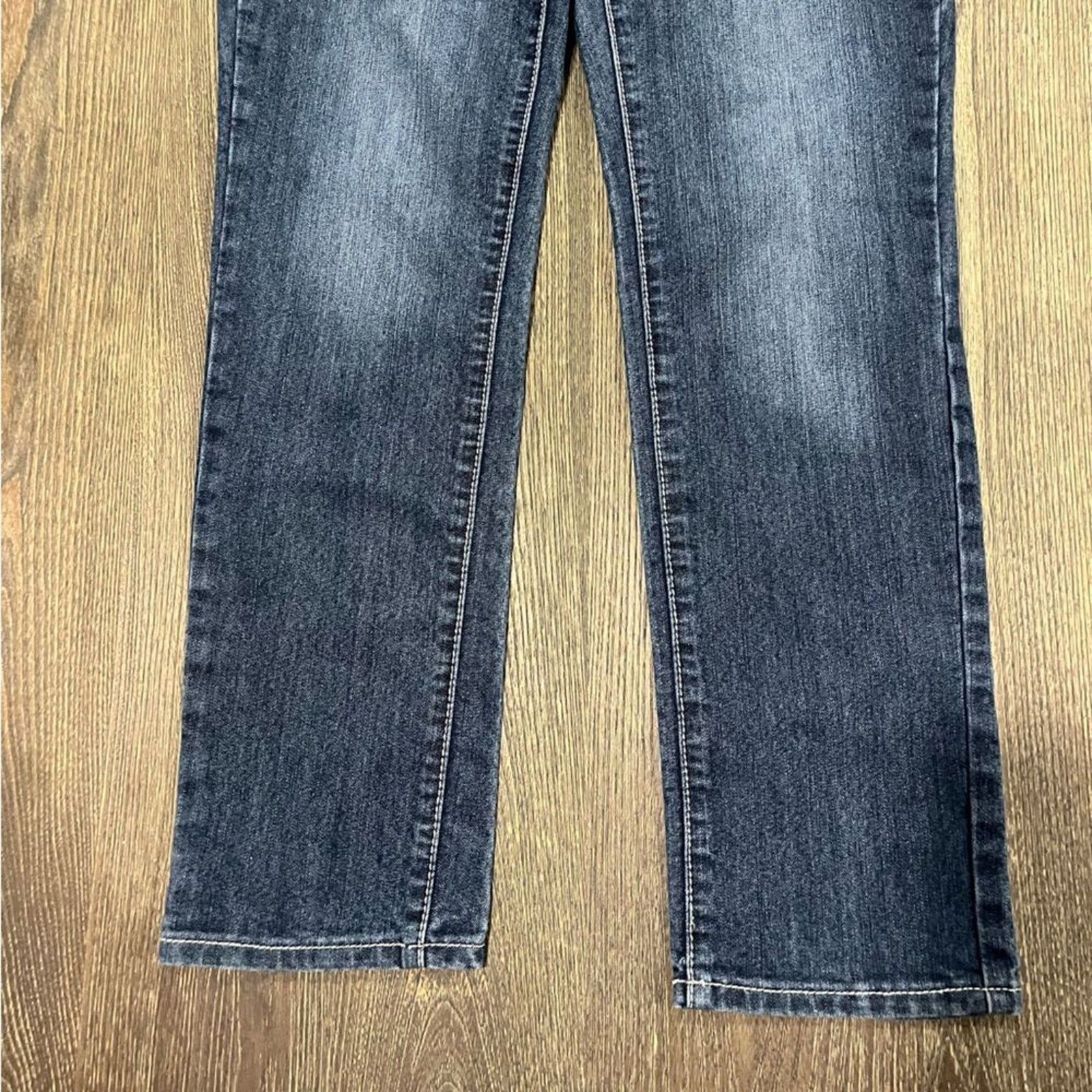 Earl Jeans Earl Jean Straight Jeans Mid-Rise Beaded Embellished Sz 12 Size 34" / US 12 / IT 48 - 2 Thumbnail