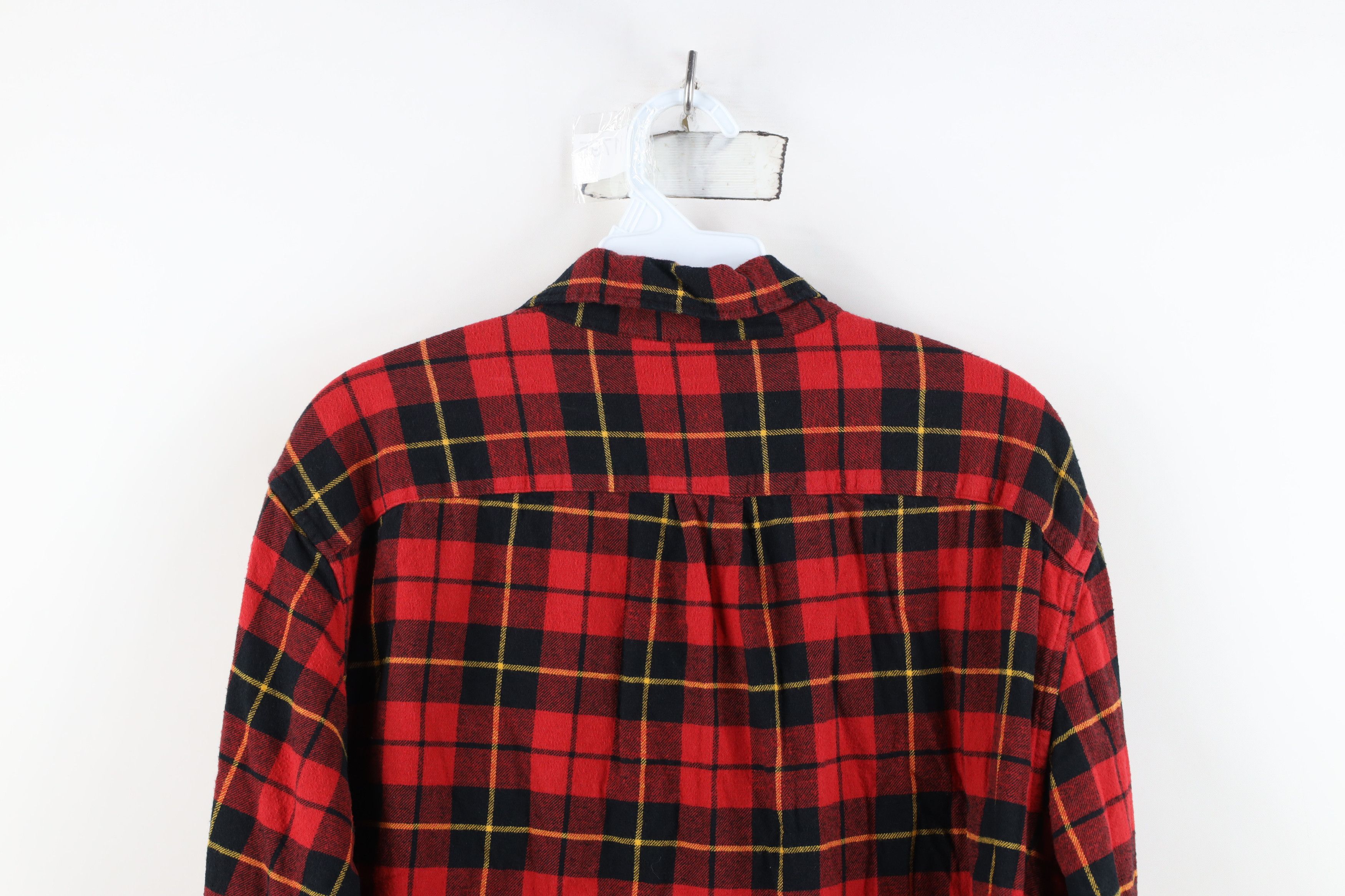 J.Crew Vintage Y2K J Crew Flannel Collared Button Shirt Red Plaid Size US L / EU 52-54 / 3 - 10 Thumbnail