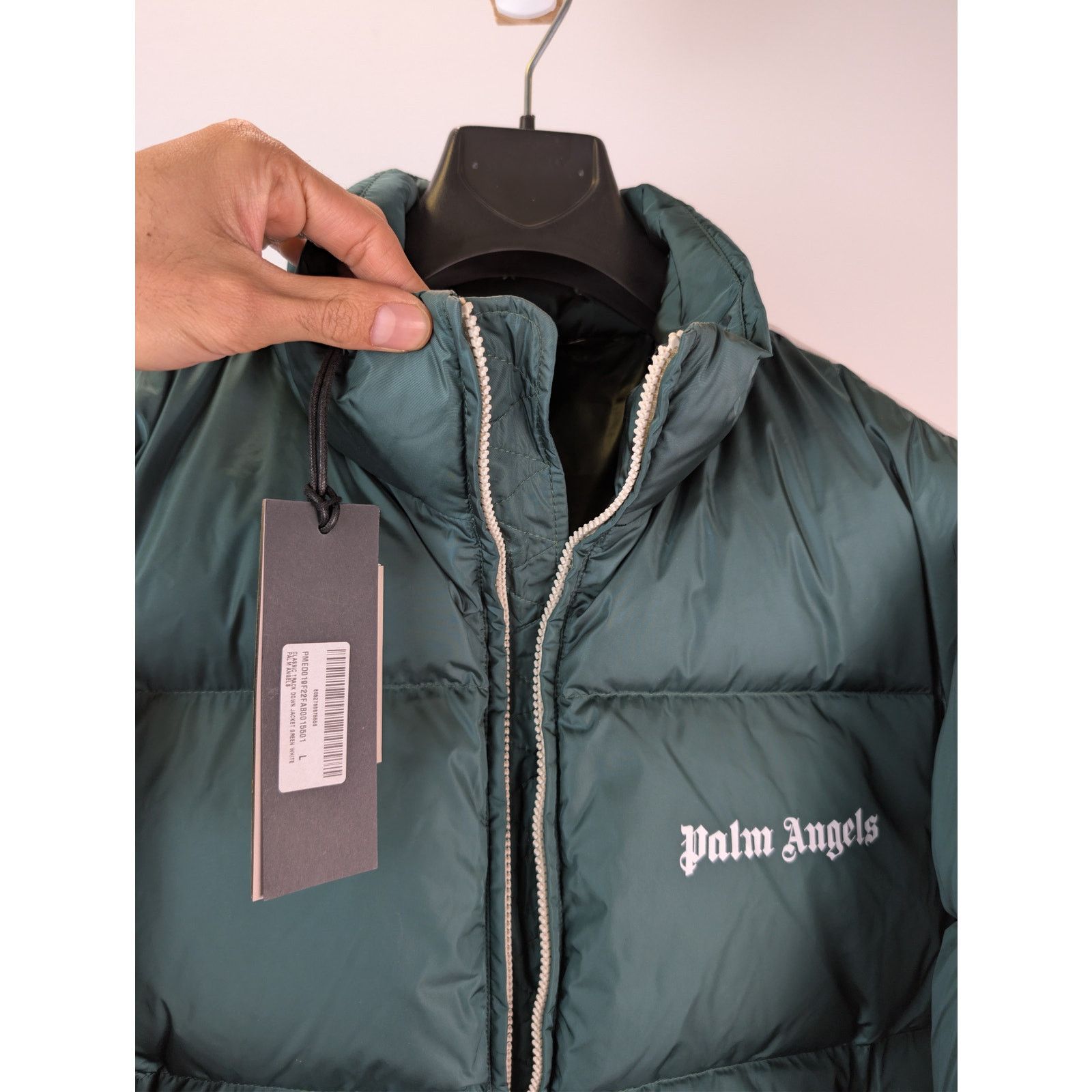 Palm Angels o1rshd1 Classic Track Down Jacket in Green / White Size US L / EU 52-54 / 3 - 9 Thumbnail