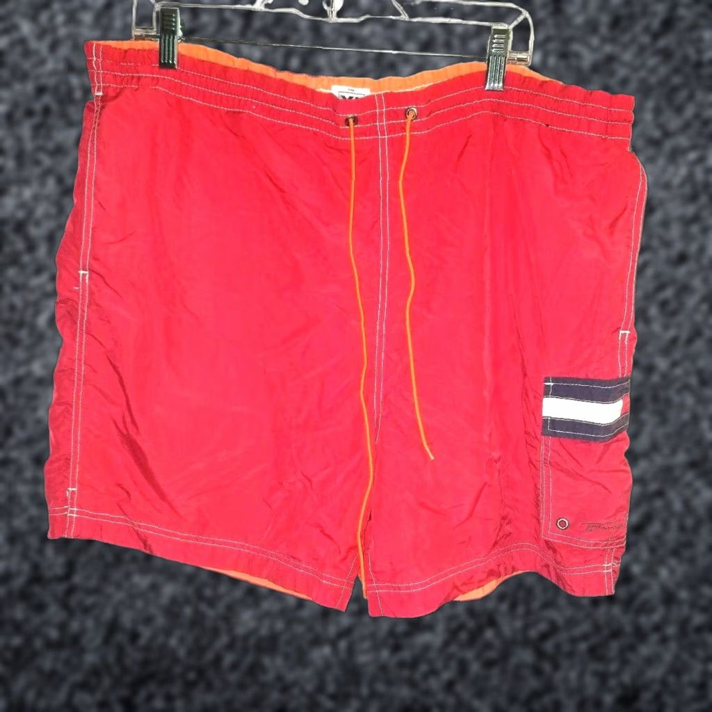 Tommy Hilfiger Tommy Hilfiger Board Shorts XL Red Swim Trunk Retro 00s Flag Logo Classic Size US 36 / EU 52 - 1 Thumbnail