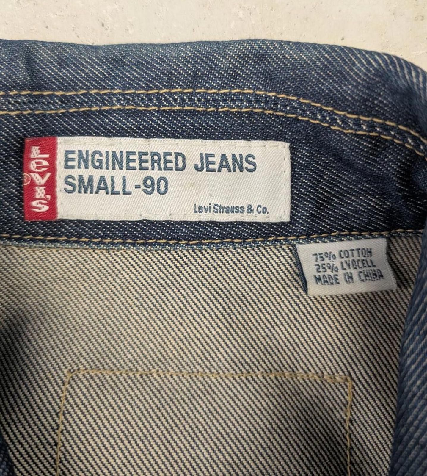 Levi's Levis Engineered Jeans Snap Button Denim Trucker Jacket Size US S / EU 44-46 / 1 - 4 Thumbnail