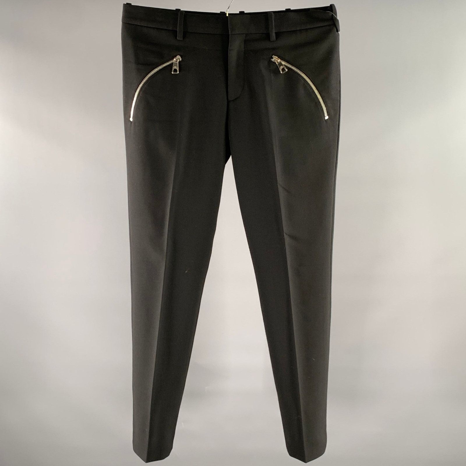 Neil Barrett NEIL BARRETT Size 32 Black Zip Pocket Skinny Pants Size US 32 / EU 48 - 1 Thumbnail