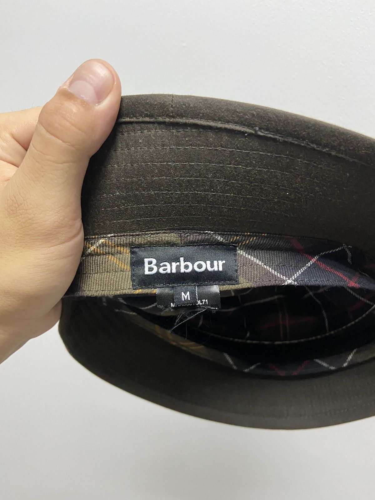 Barbour × Vintage Barbour Panama Hat Vintage Small Logo Burberry Check Size ONE SIZE - 6 Thumbnail