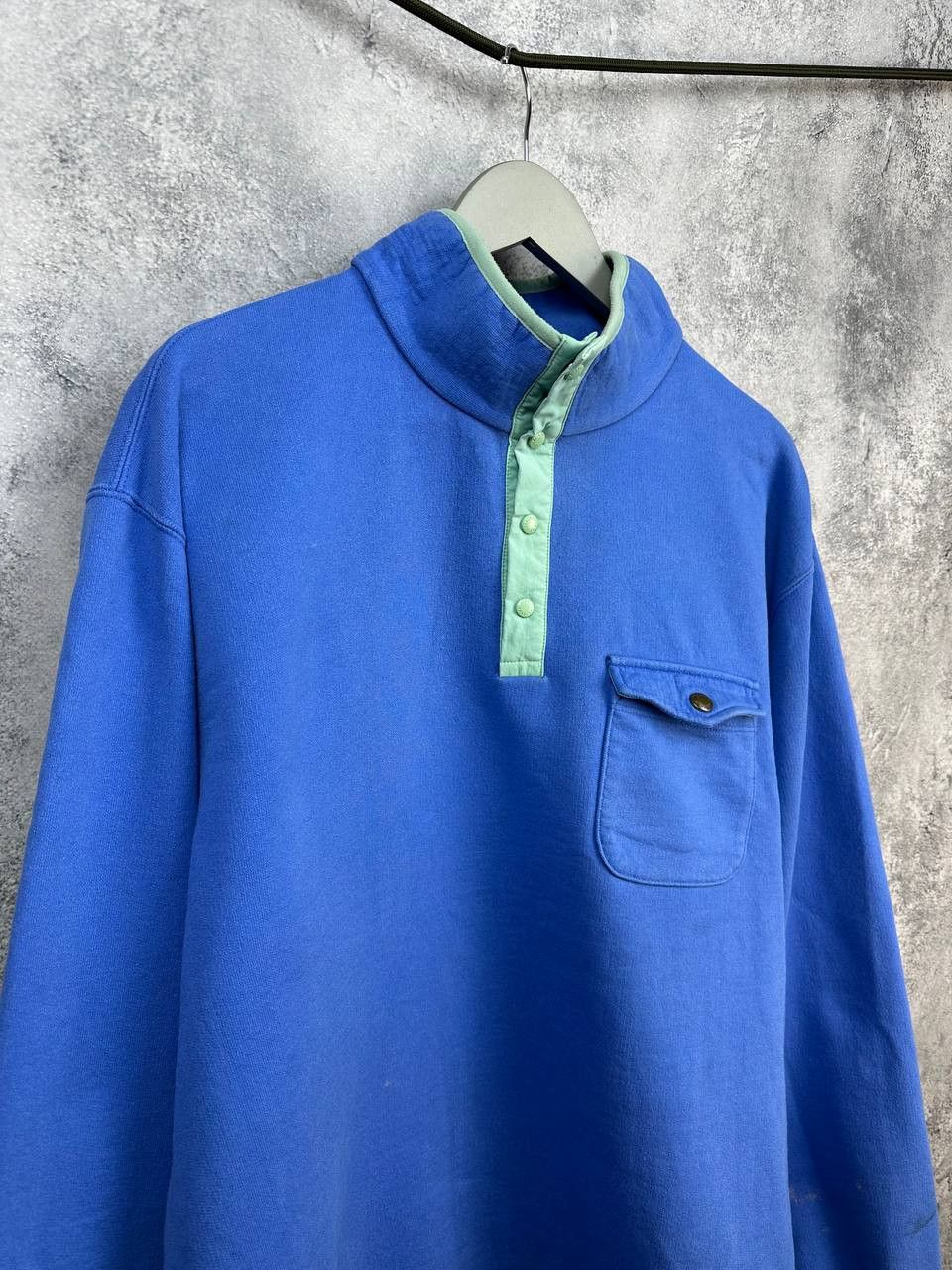 Aime Leon Dore Aimé Leon Dore Cotton Snap Button Henley Sweatshirt Blue Size US XL / EU 56 / 4 - 3 Thumbnail