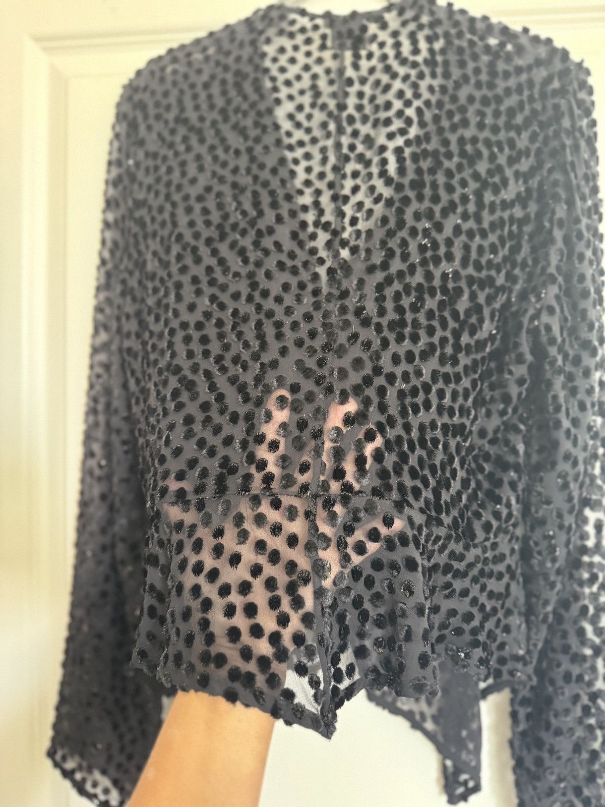 Isabel Marant ISABEL MARANT Ulietta metallic devoré-velvet blouse FR 42 Size M / US 6-8 / IT 42-44 - 9 Thumbnail