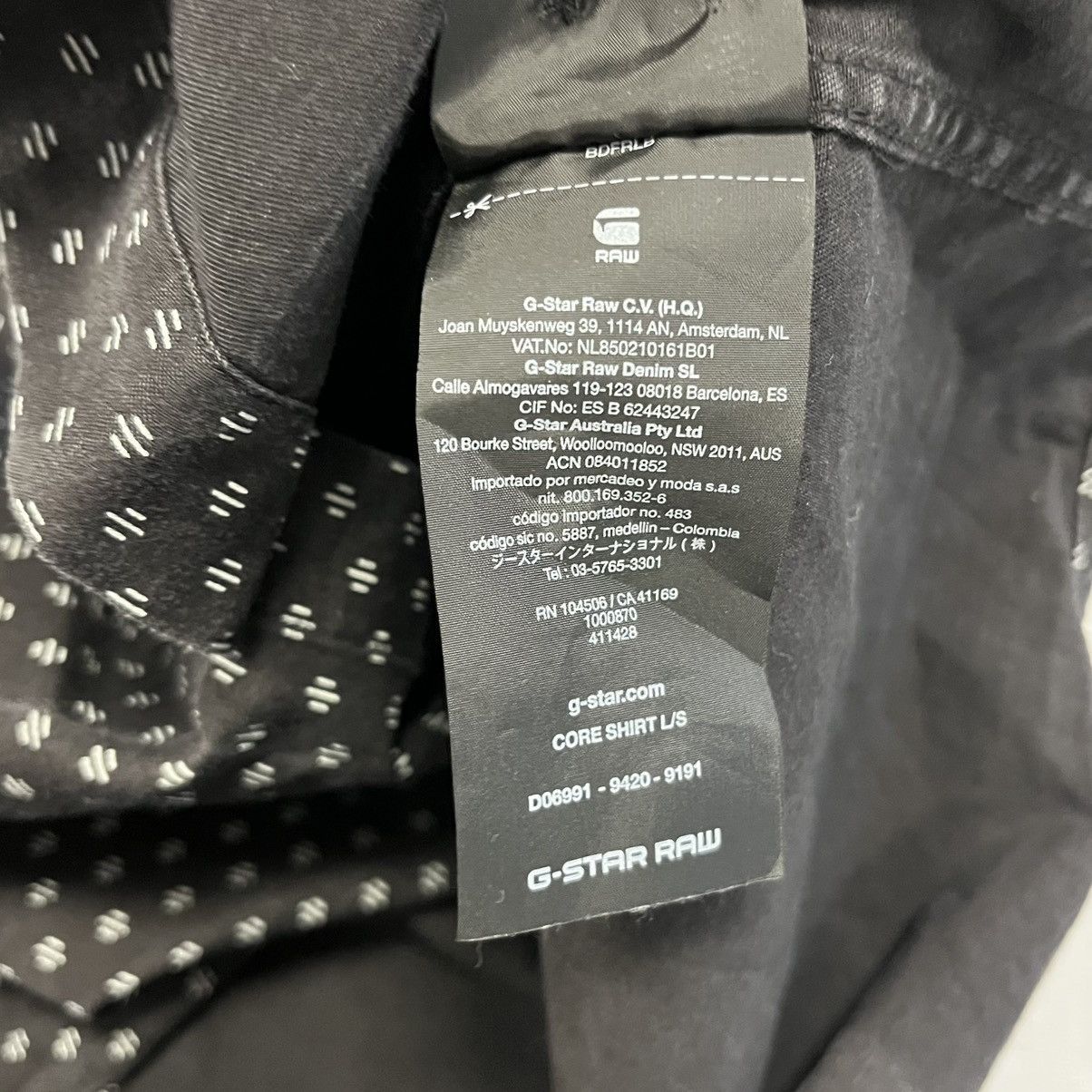G-Star Black and white G-Star Raw denim shirt Size US L / EU 52-54 / 3 - 8 Thumbnail