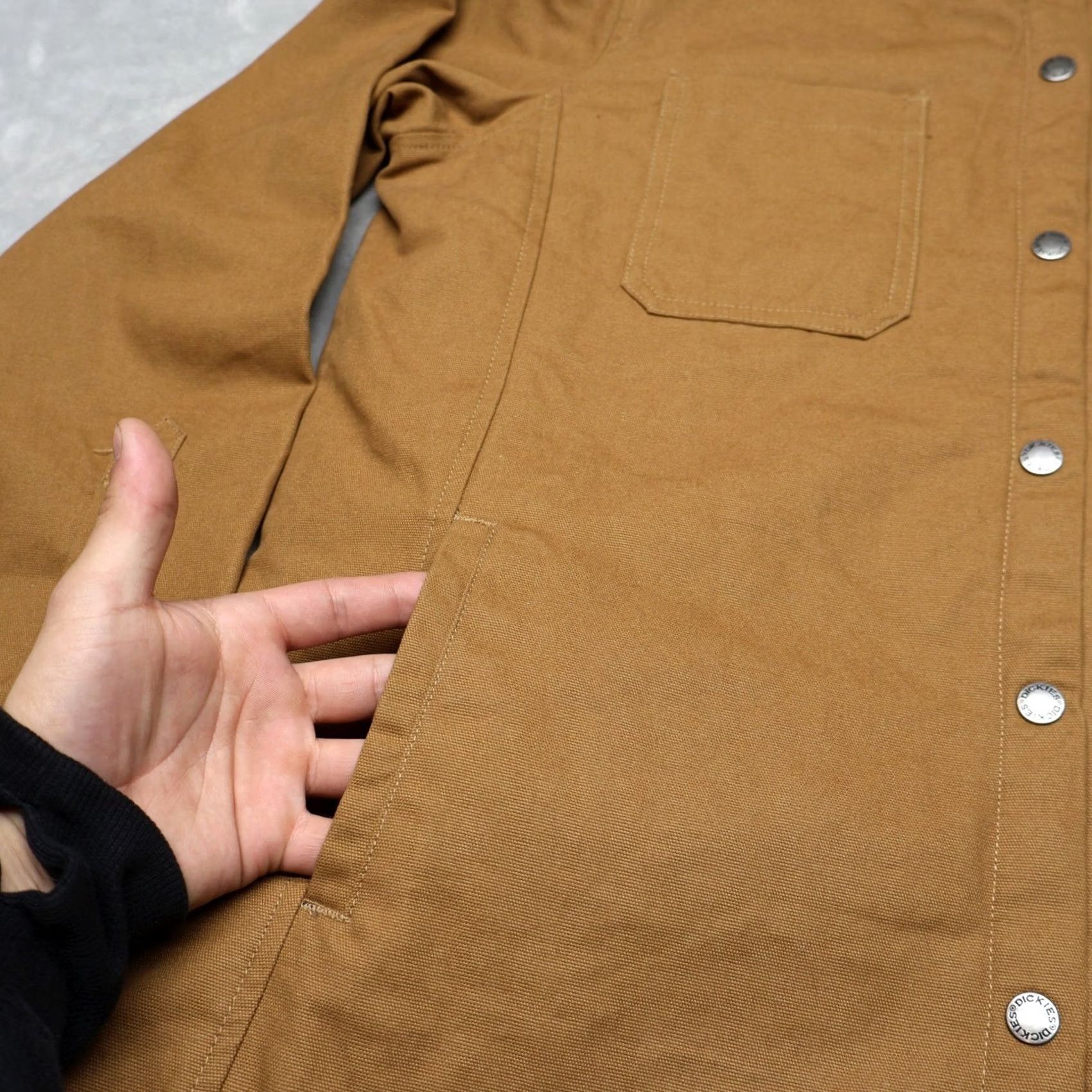 Dickies Dickies Shirt Jacket Womens XL Brown Canvas Duck Hooded Utility Field Outdoor Regular Jacket Womens XL Brown Canvas Duck Hooded Utility Field Outdoor Size XL / US 12-14 / IT 48-50 - 2 Thumbnail