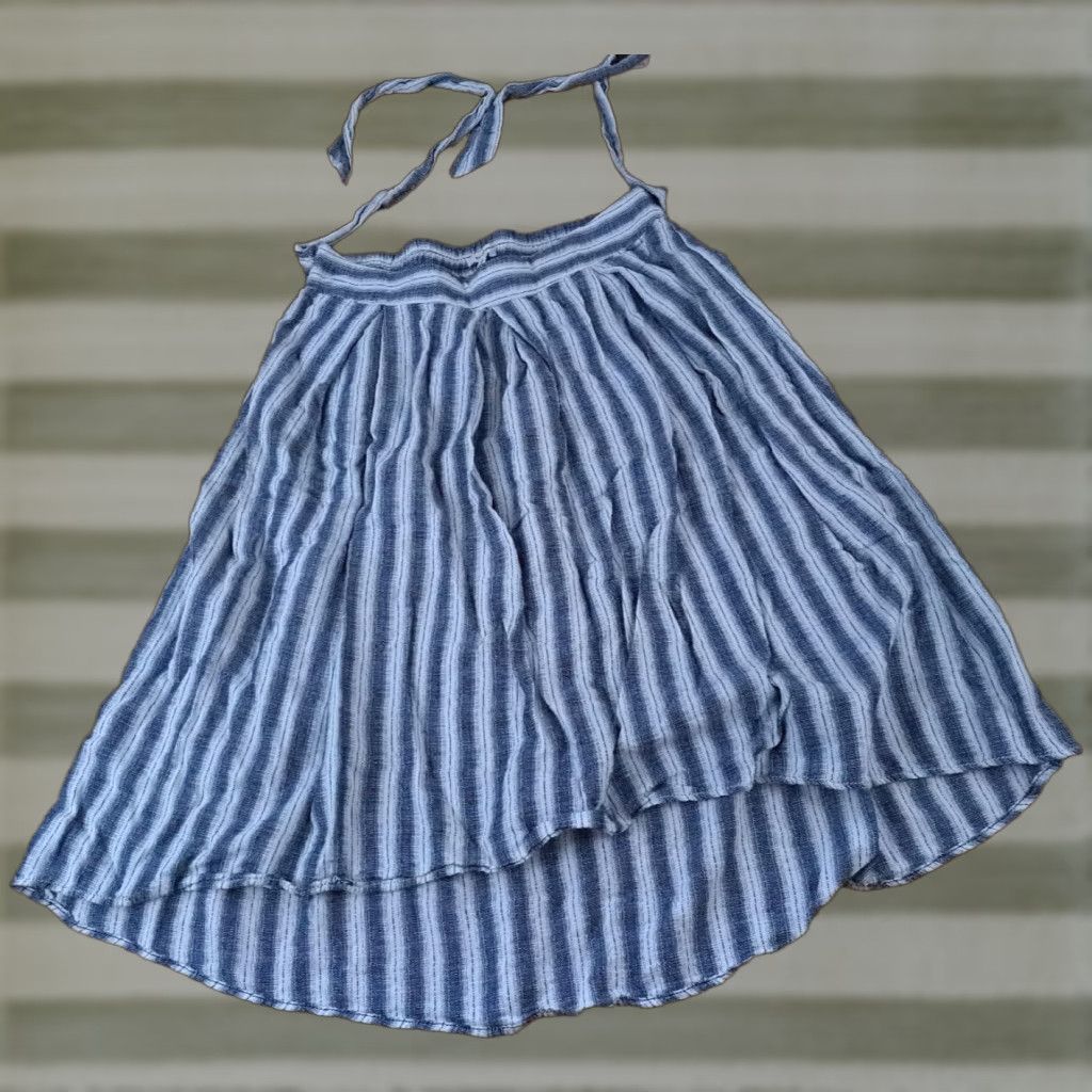 Vintage VINTAGE Max Studio Skirt Woman Long Striped Black&White L Skirt Flare Cotton Strap Womens Size 36" / US 14 / IT 50 - 1 Thumbnail