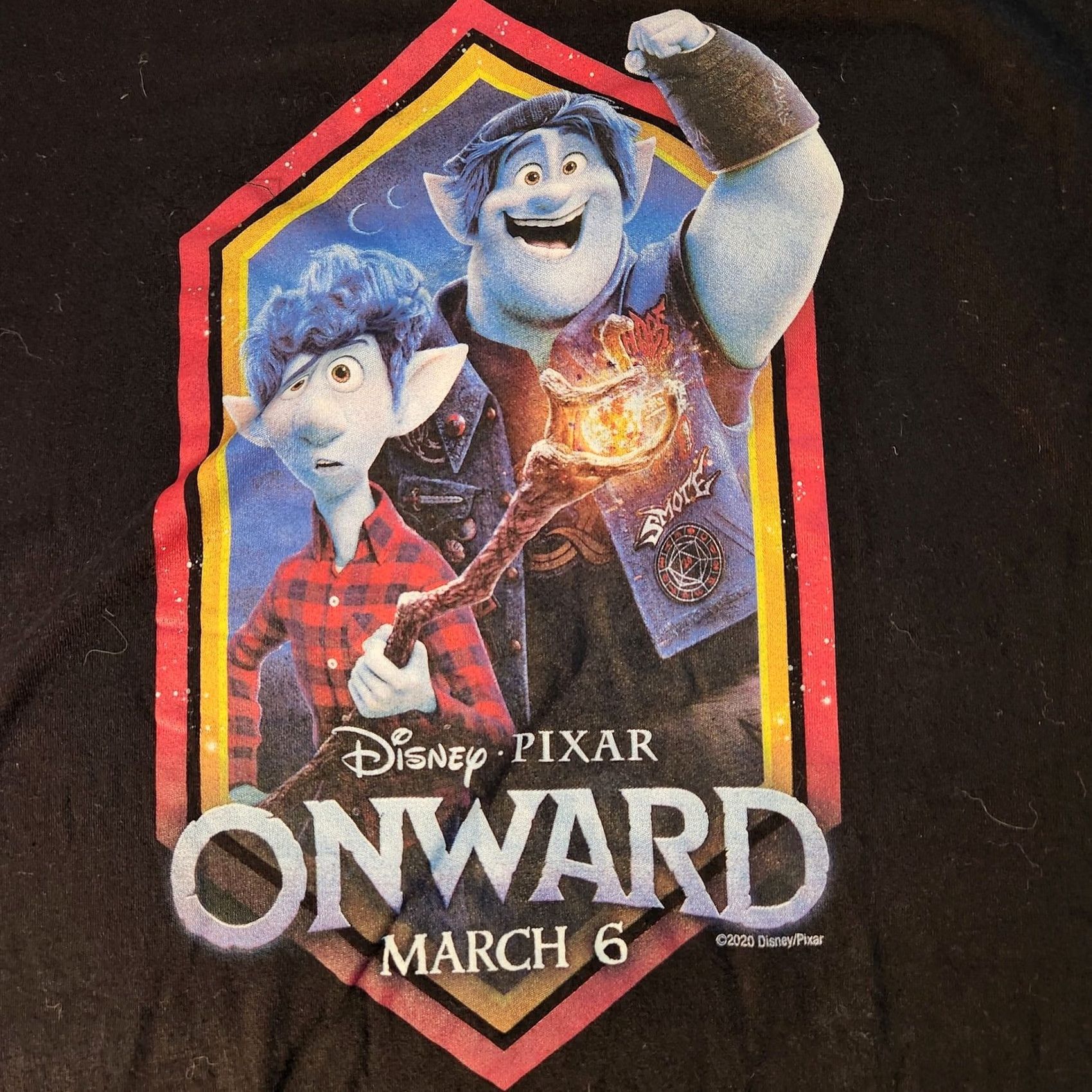 Disney VINTAGE? No. Use: Disney Pixar Onward Shirt Mens Medium Black Promo March 6 Movie Graphic Tee Size US M / EU 48-50 / 2 - 2 Thumbnail