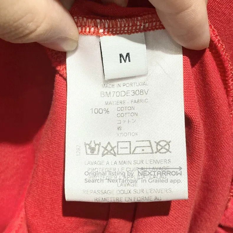 Givenchy Givenchy Red Hem Elastic T-Shirt Size US M / EU 48-50 / 2 - 5 Thumbnail