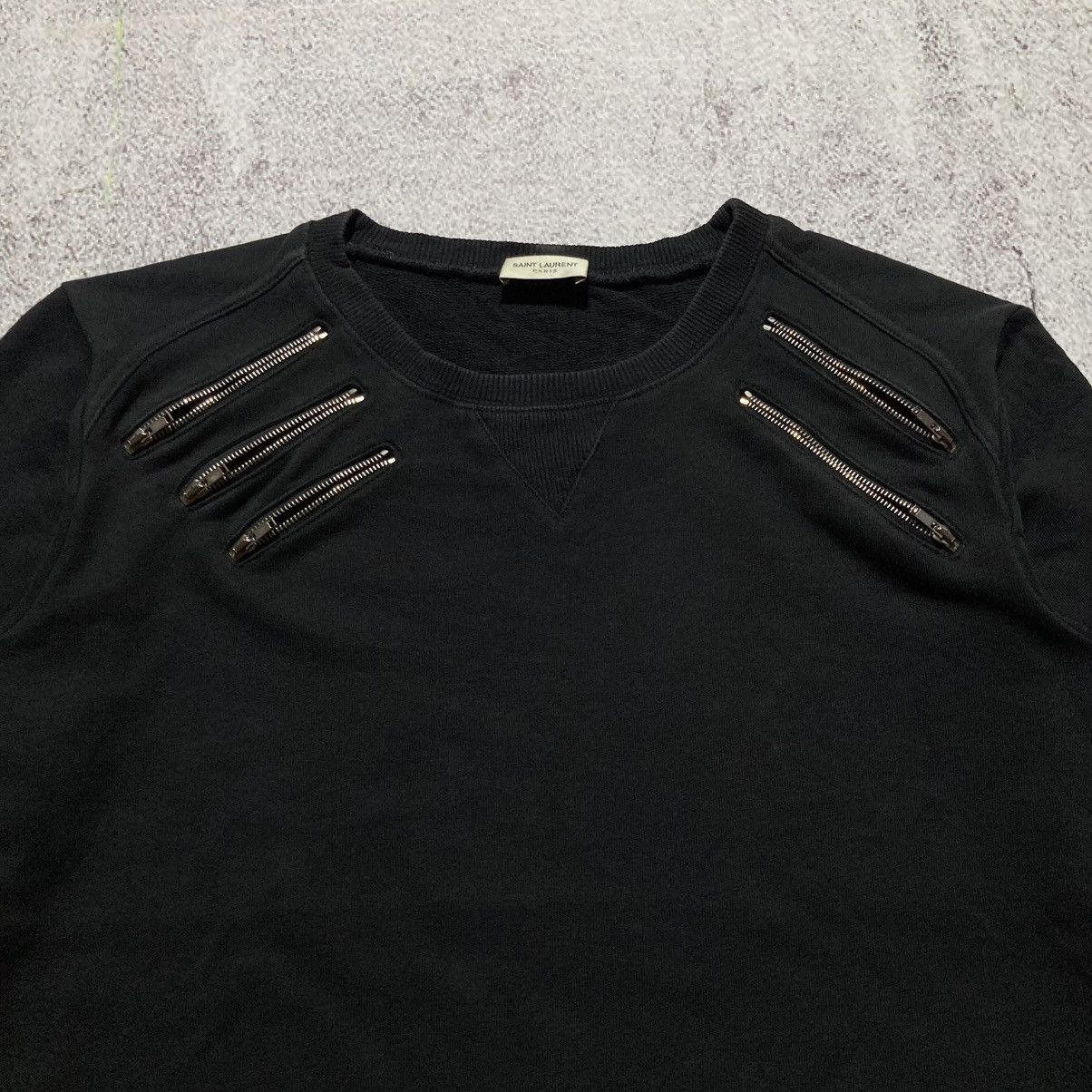 Saint Laurent Paris 🇫🇷 FW 15 Hedi Slimane Saint Laurent Paris 5 Zip Sweatshirt Size US M / EU 48-50 / 2 - 8 Thumbnail