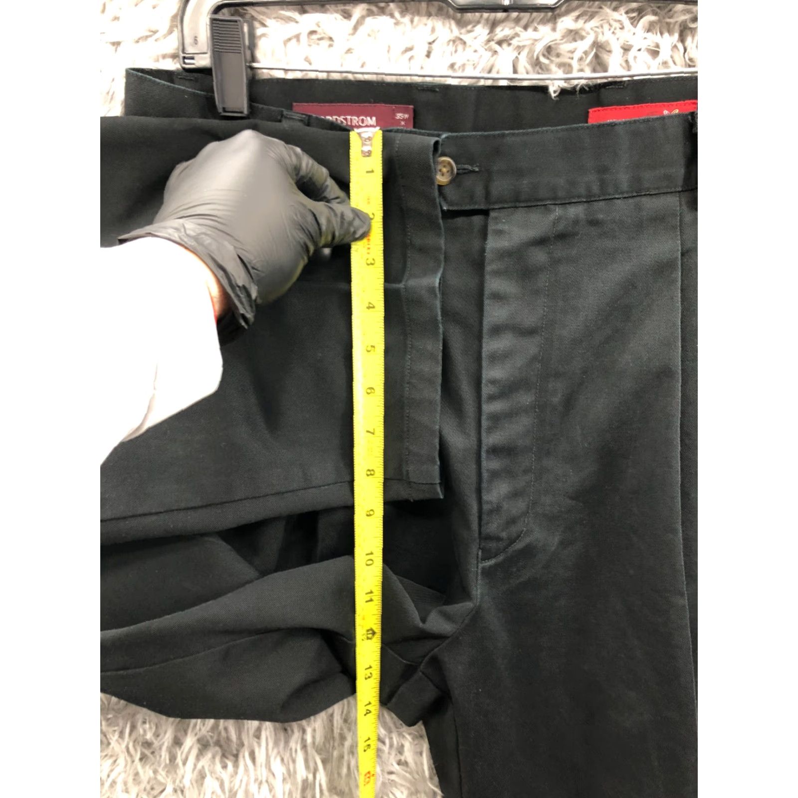 Dockers Nordstrom Chino Pants 35x33 Pleated Black Casual Mens Size US 35 - 4 Thumbnail