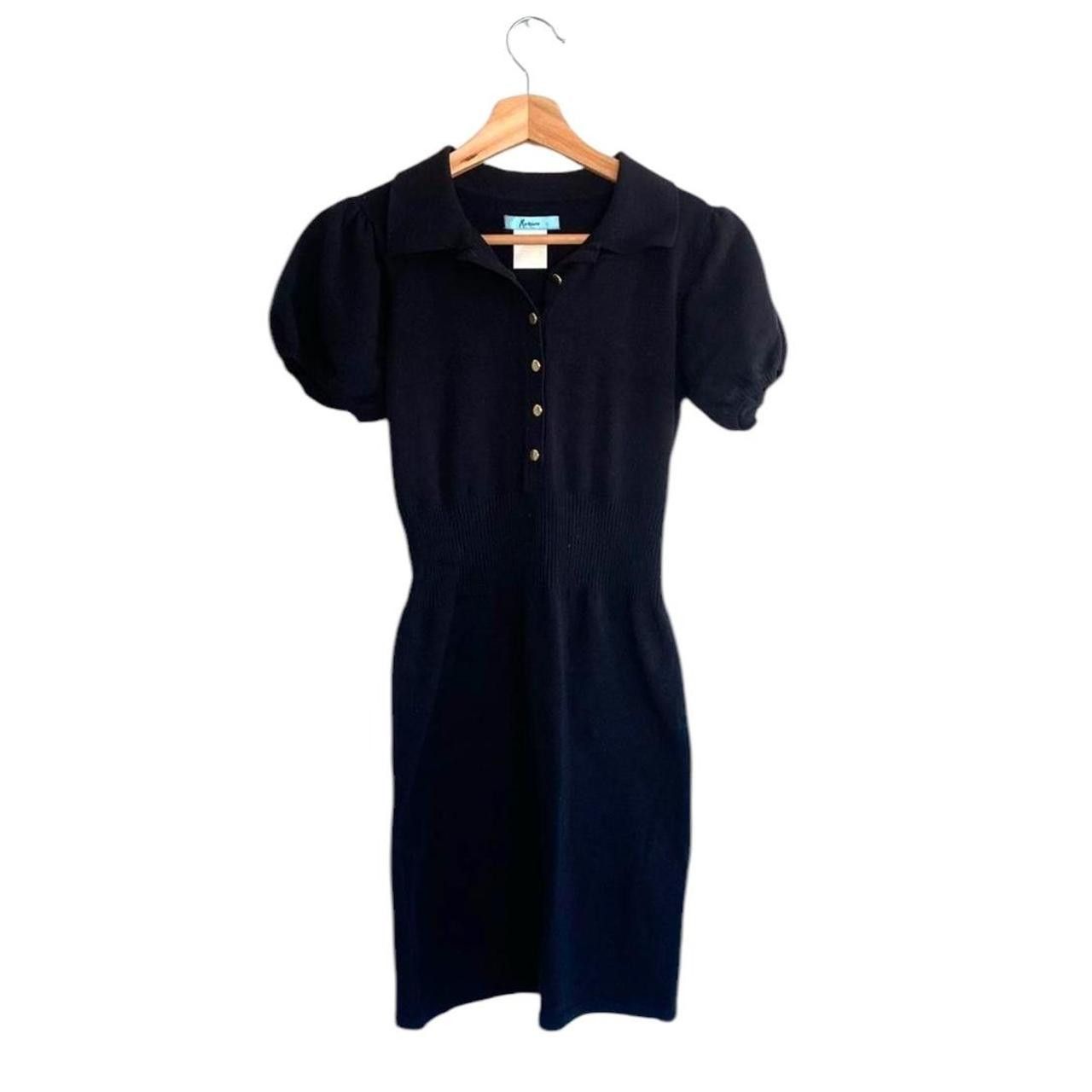 Georges Marciano MARCIANO BLACK COLLARED SWEATER DRESS WOMENS SIZE MEDIUM Size M / US 6-8 / IT 42-44 - 1 Thumbnail