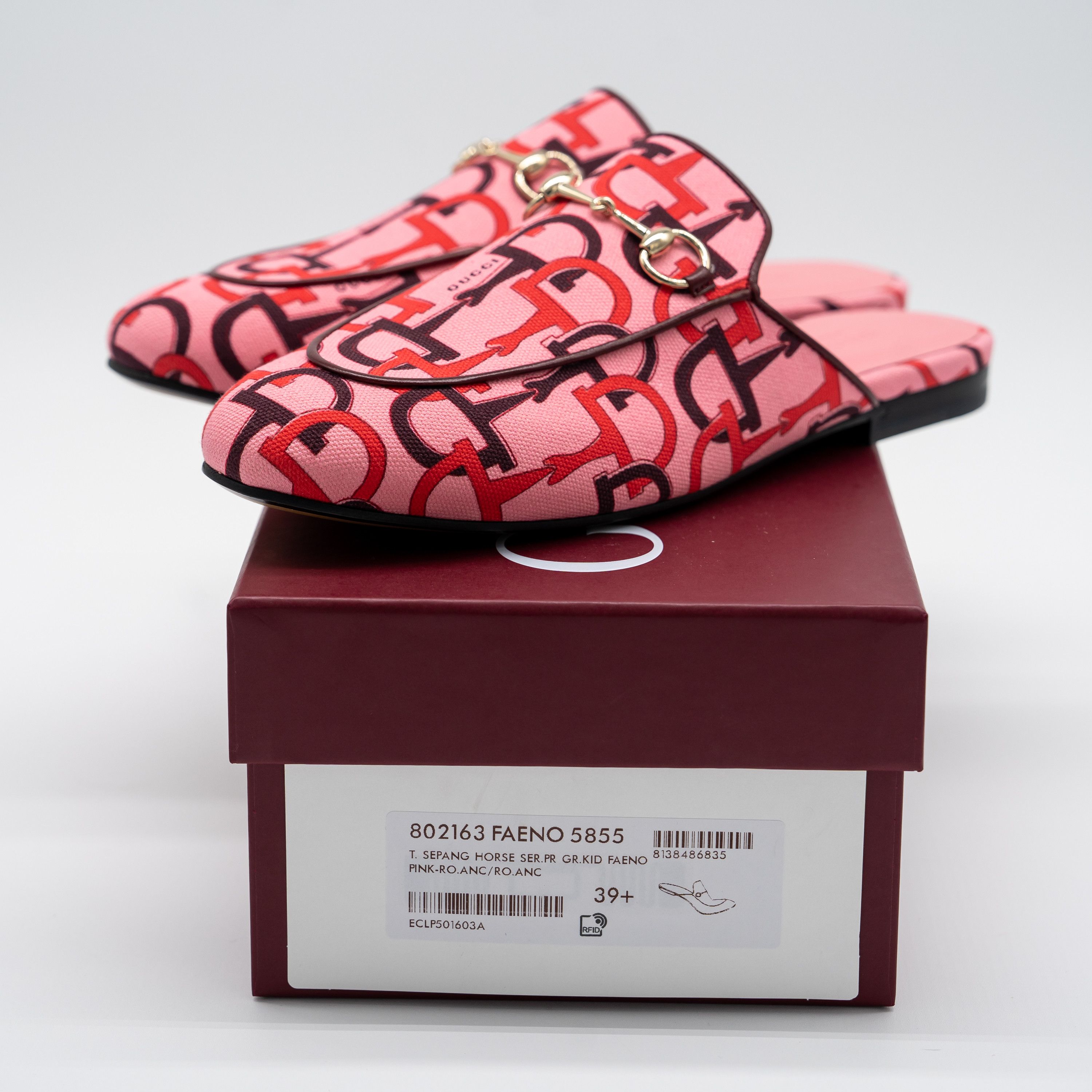 Gucci Gucci Princetown Horsebit Print Mules Slip On Pink Size US 9.5 / IT 39.5 - 12 Thumbnail
