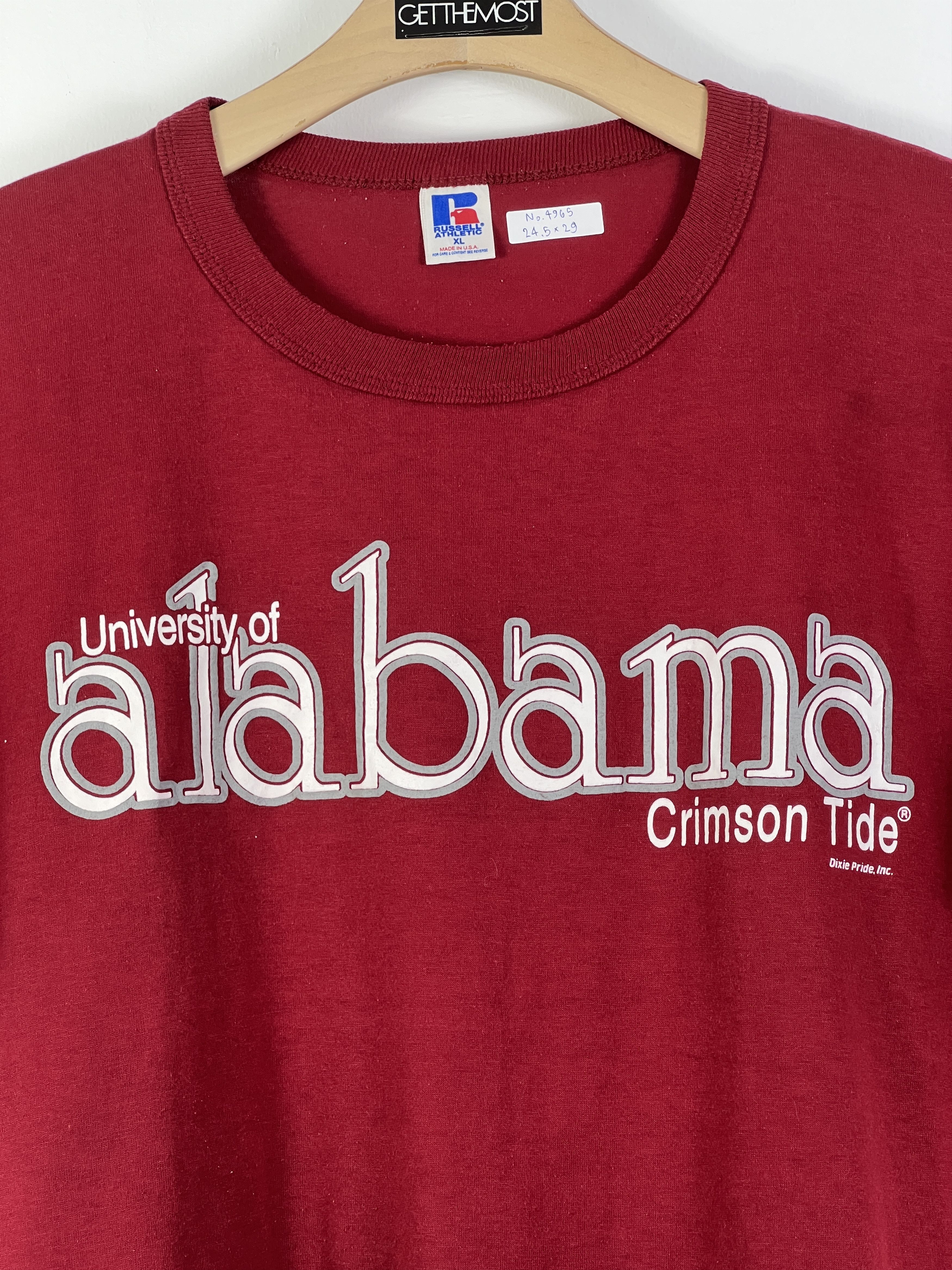 Vintage No.4965 VTG 90s NCAA Alabama Crimson Tide Graphic Tee (XL) Size US XL / EU 56 / 4 - 2 Thumbnail