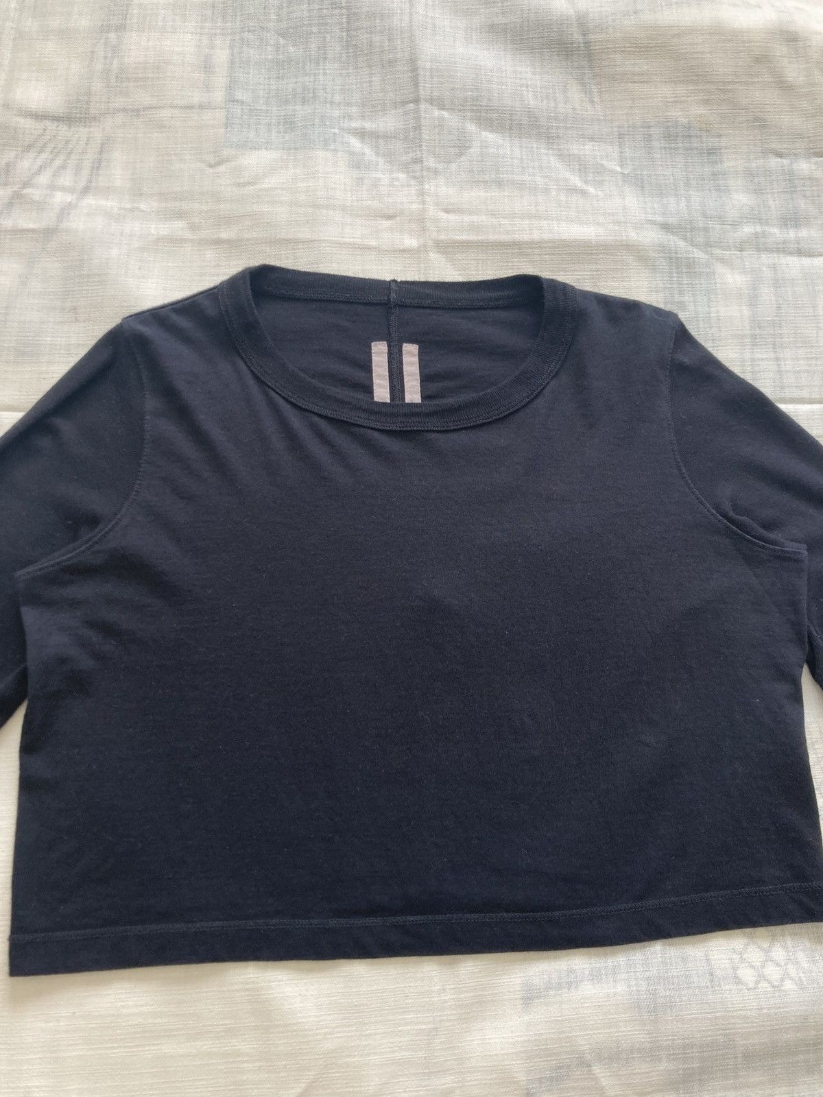 Rick Owens Rick Owens Black Cropped Level Long Sleeve T-Shirt (IT 48) Size XL / US 12-14 / IT 48-50 - 4 Thumbnail