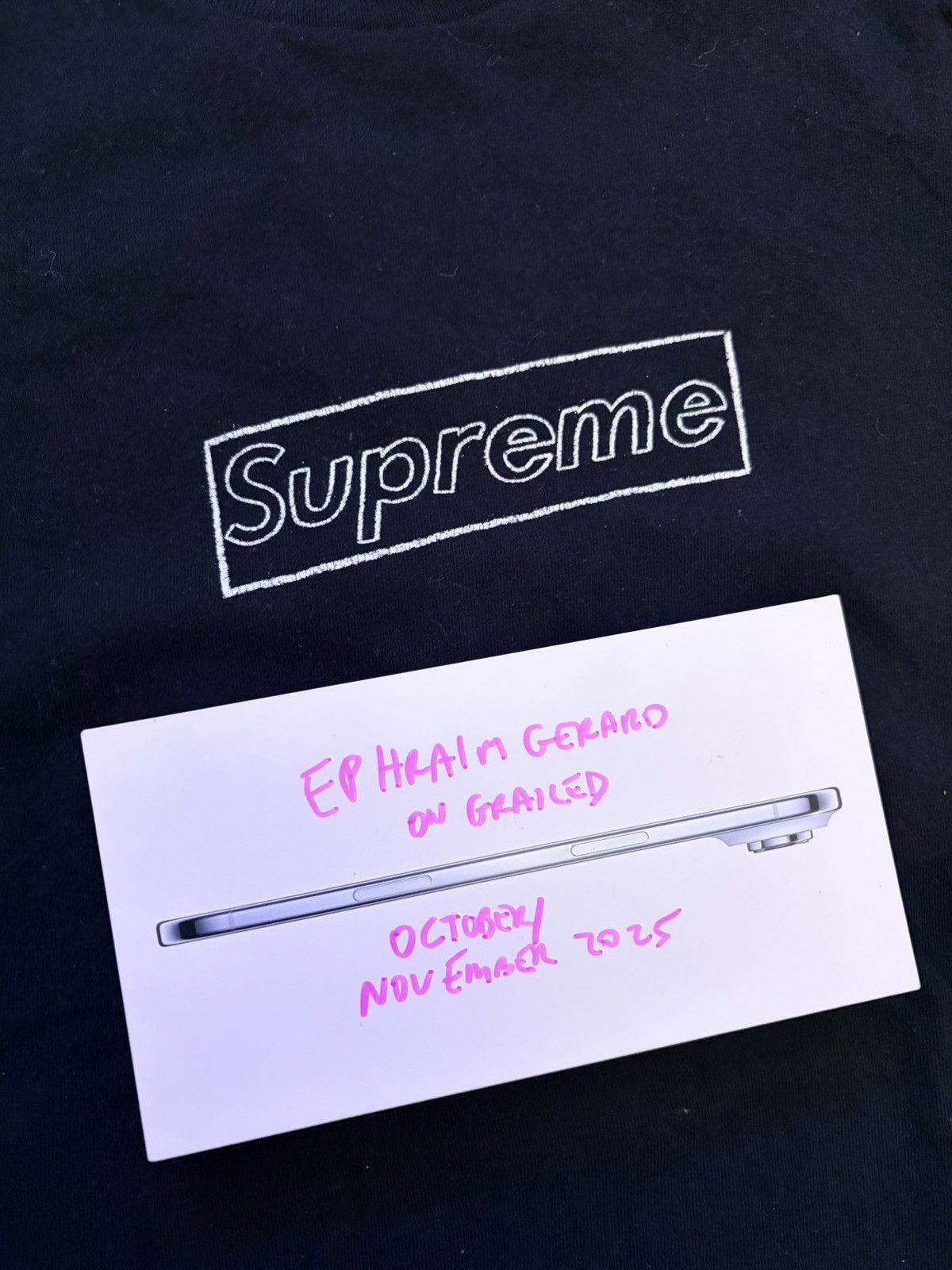 Kaws × Supreme Supreme x Kaws Box Logo Tee Black M Size US M / EU 48-50 / 2 - 3 Thumbnail