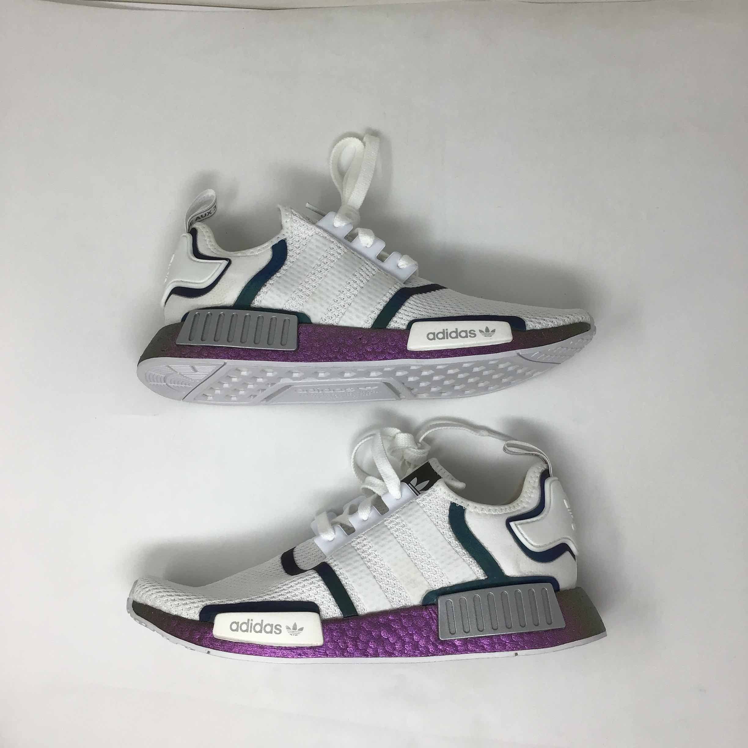 Adidas NMD R1 White Tech Purple Grailed
