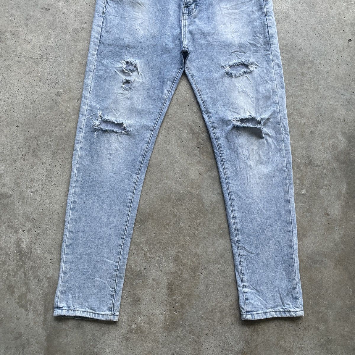 New Era × Stussy Stussy 556 Ripped Faded Jeans Distressed Pants W31 Size US 31 - 4 Thumbnail