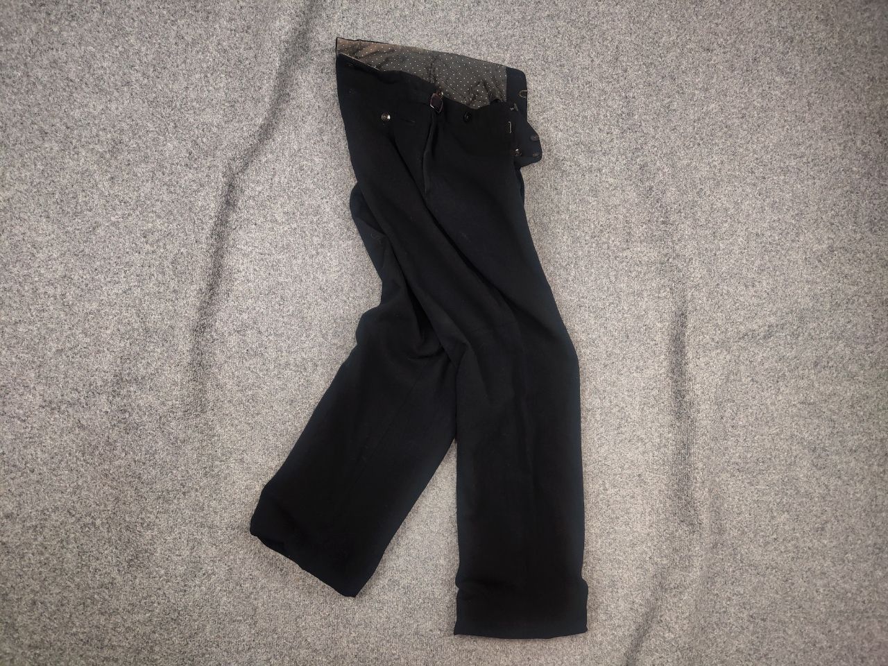 1950's Vintage High Waist Fishtail Suspender Buckle Pants