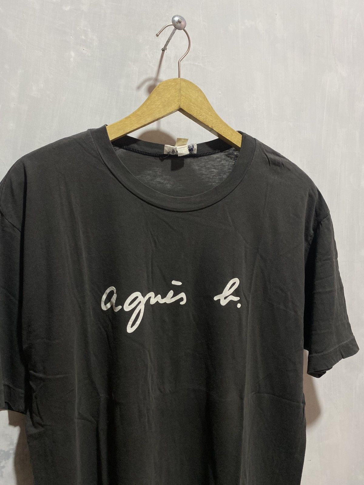 agnes b. Vintage agnes.b iconic logo tshirt single stich Size US M / EU 48-50 / 2 - 2 Thumbnail