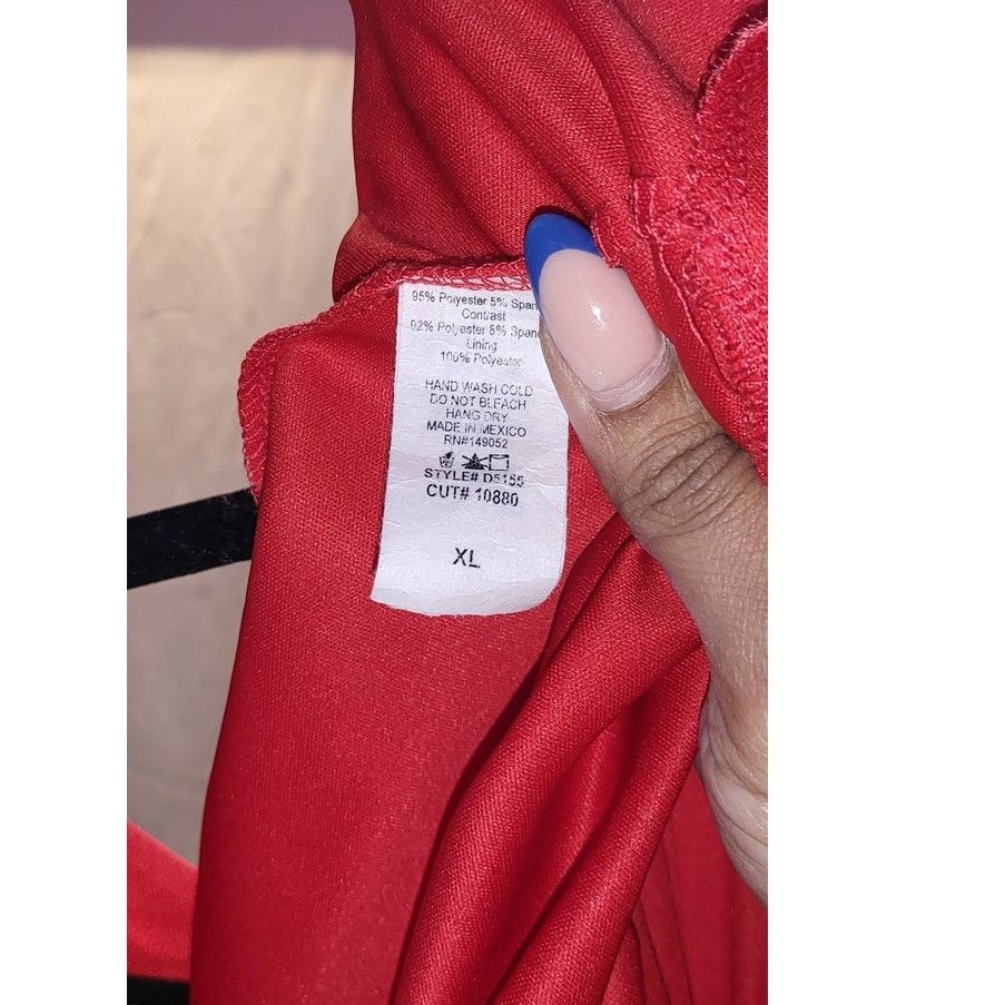 Other Fashion Nova Red Sheer Long Sleeve Bodycon Dress Size XL Size XL / US 12-14 / IT 48-50 - 5 Thumbnail