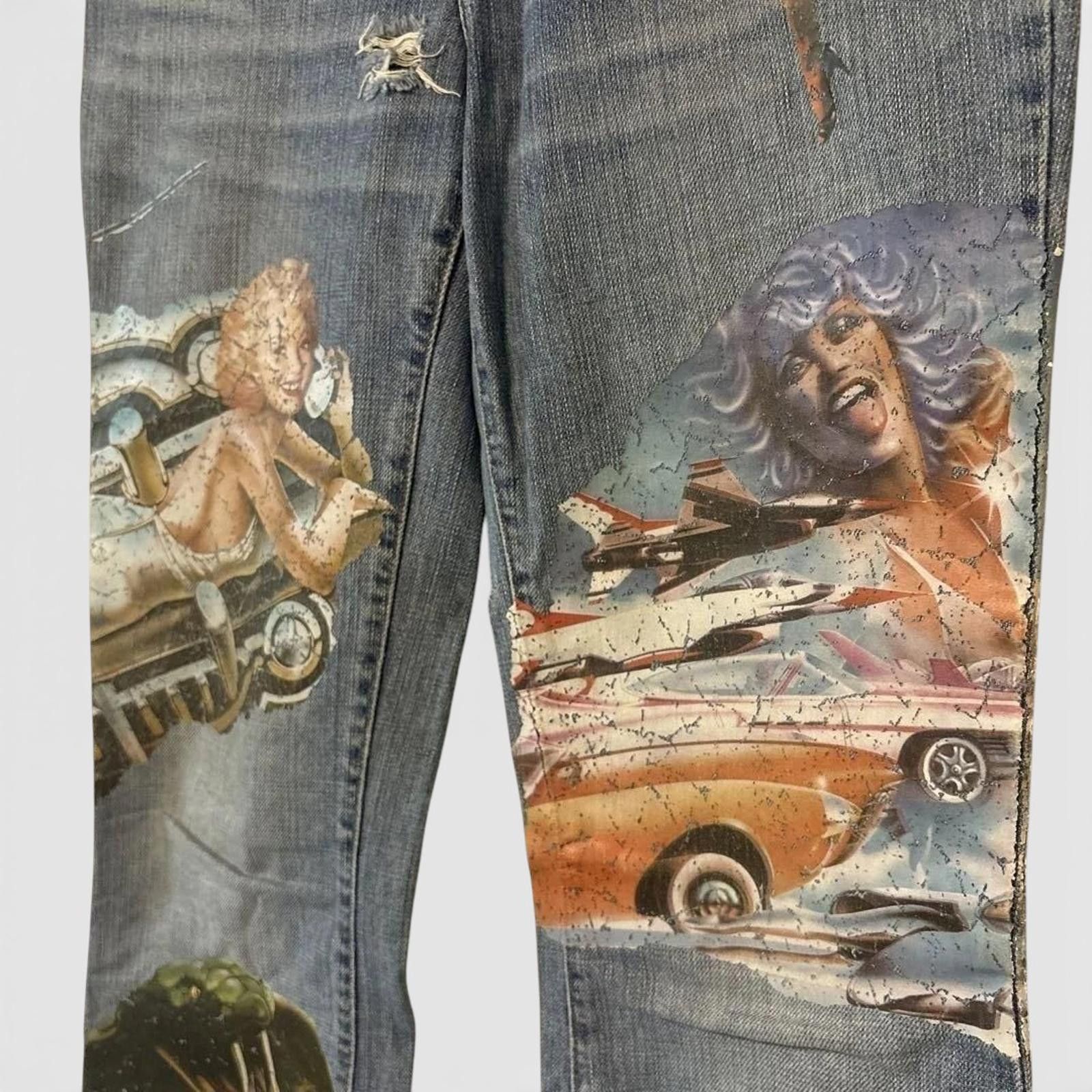 Dolce & Gabbana Dolce & Gabbana - Printed Denim Jeans Size 30" / US 8 / IT 44 - 4 Thumbnail