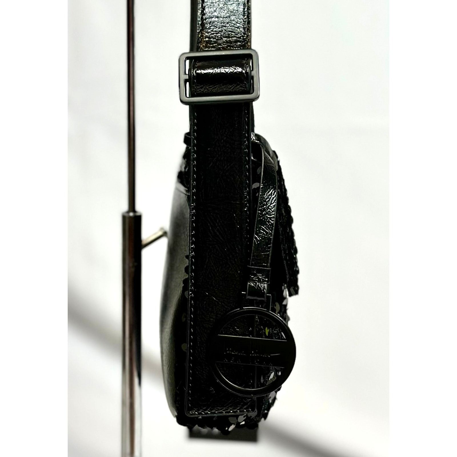 Nicole Miller Nicole Miller Sequined Shoulder Bag Adjustable Strap Black Size ONE SIZE - 5 Thumbnail