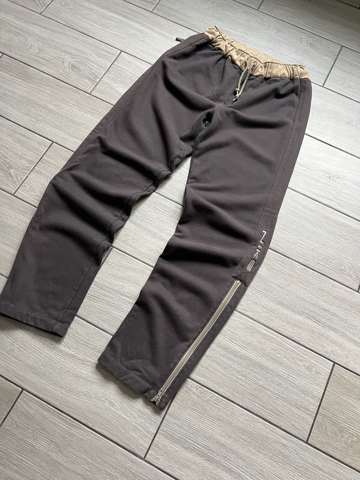 Nike × Vintage NIKE VINTAGE TRACK BROWN PANTS RARE DRILL JOGGER Size US 30 / EU 46 - 3 Thumbnail