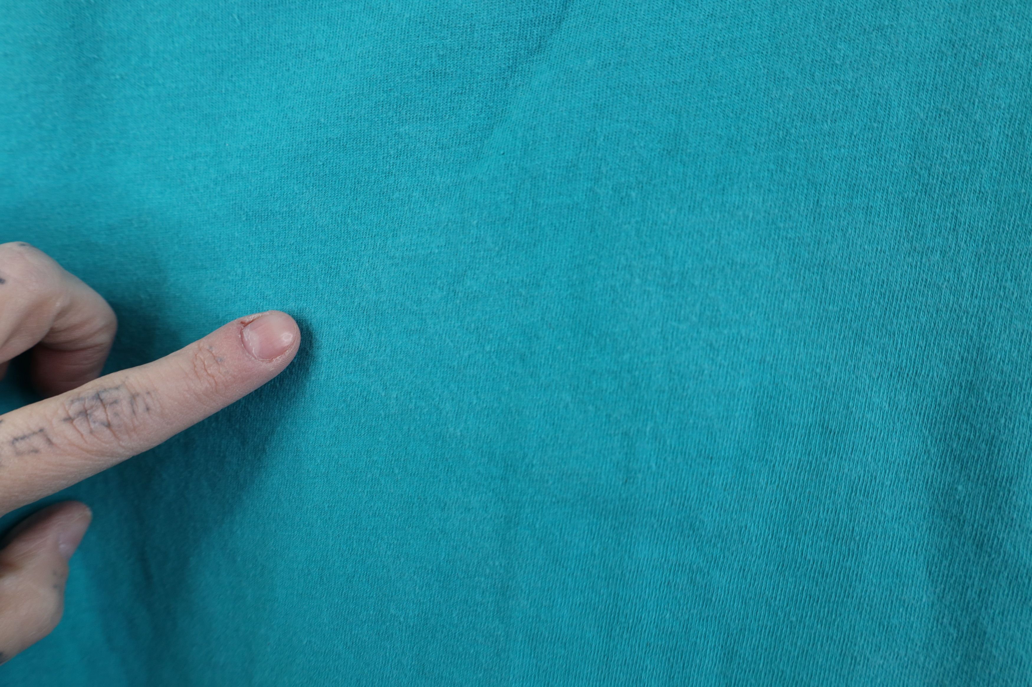 Vintage Vintage 90s Streetwear Short Sleeve T-Shirt Teal Cotton USA Size US XL / EU 56 / 4 - 6 Thumbnail