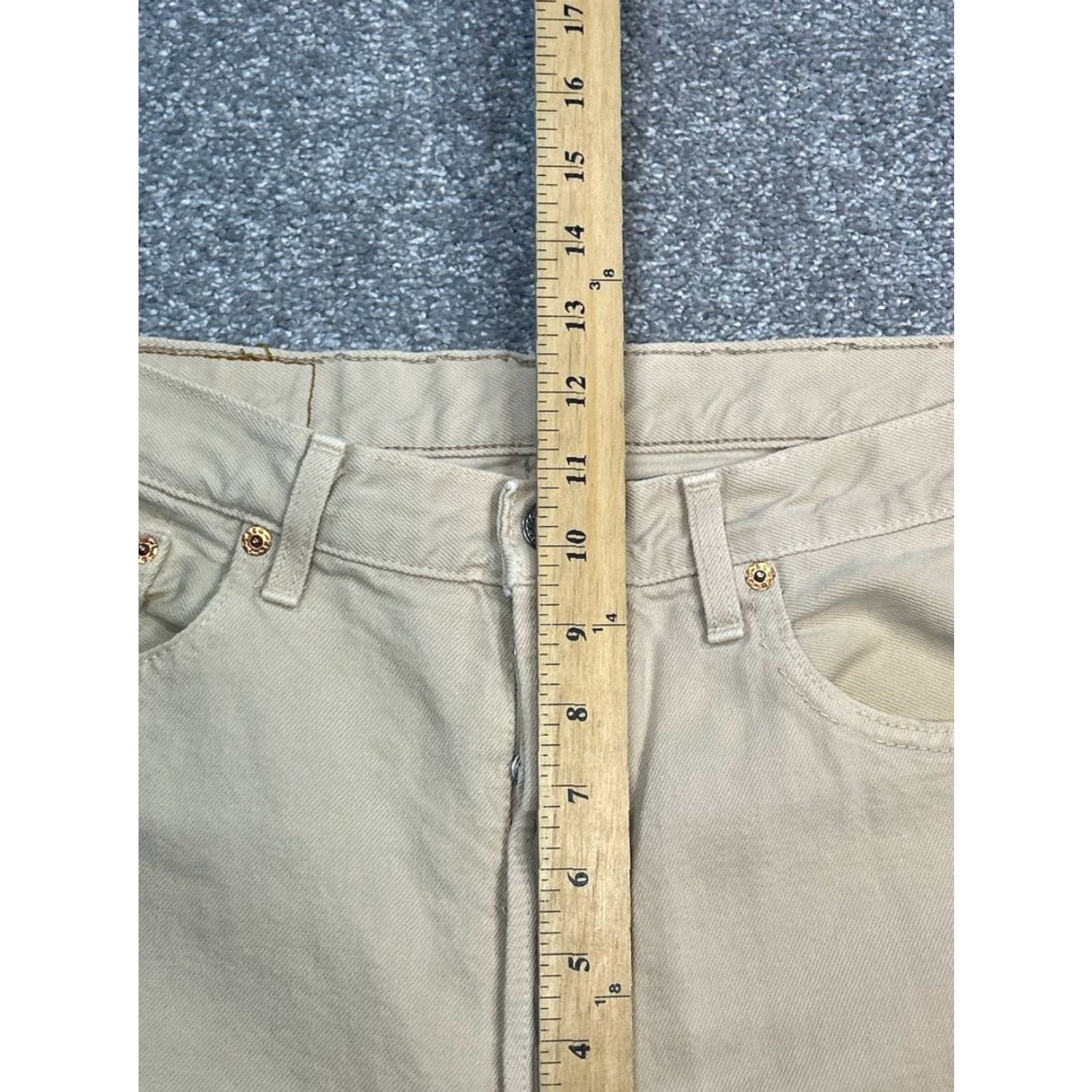 Levi's VINTAGE Levi's 501 Jeans Mens 33 Beige Denim Original Fit Straight 32x35 Levi's 501 5-Pocket Design Jeans Men Beige Denim Straight Modern Preppy Size US 33 - 4 Thumbnail